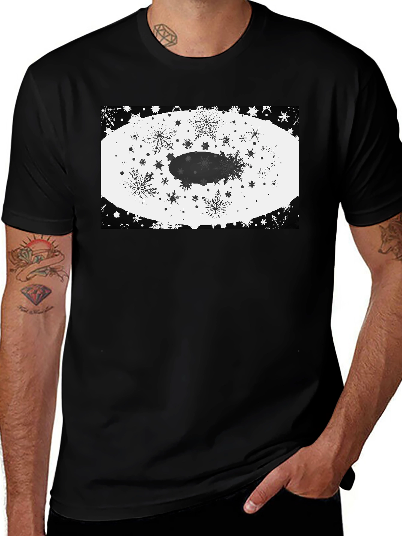 Snowflake Zeppelin Graphic Tee - Stylish Cotton Shirt