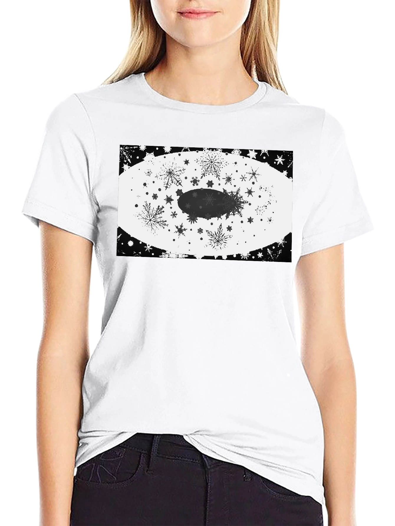 Snowflake Zeppelin Graphic Tee - Stylish Cotton Shirt