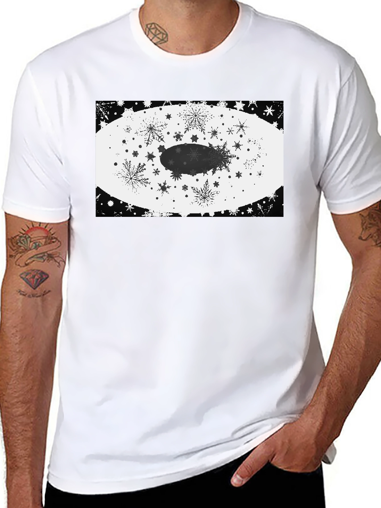 Snowflake Zeppelin Graphic Tee - Stylish Cotton Shirt