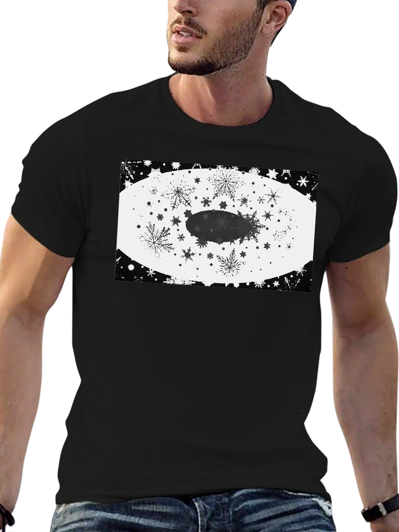 Snowflake Zeppelin Graphic Tee - Stylish Cotton Shirt