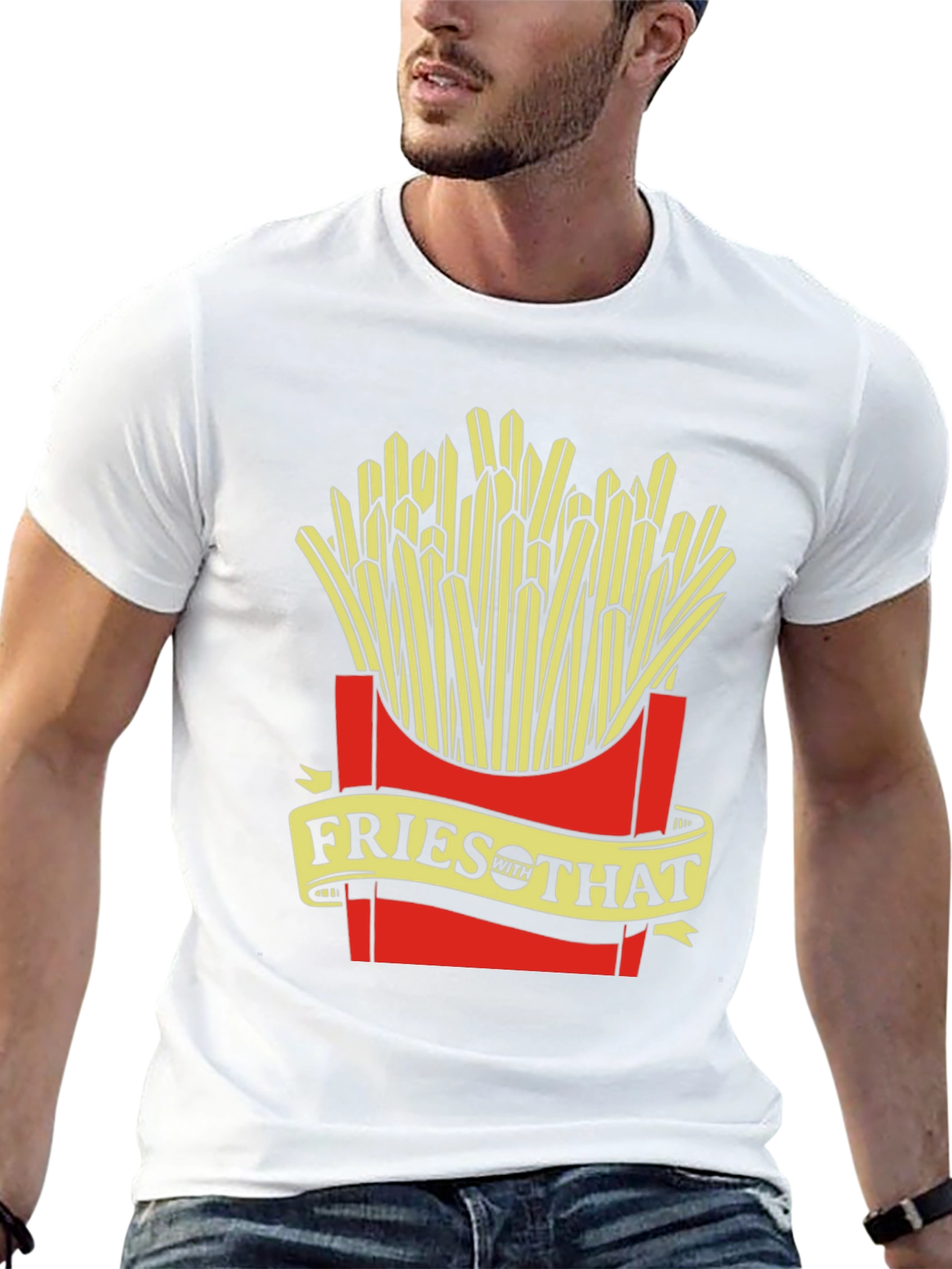 Fries With That Graphic Tee - Unisex Black T-Shirt