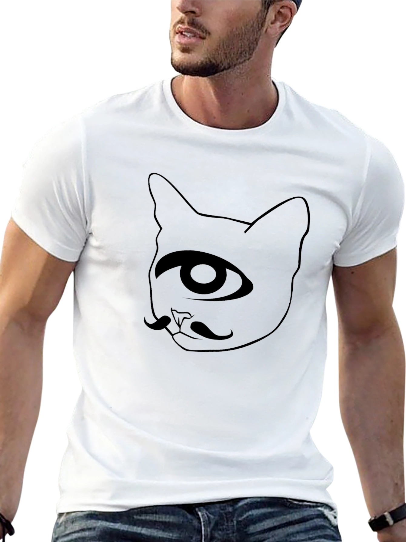 Mystic Cat T-Shirt - Black Graphic Tee