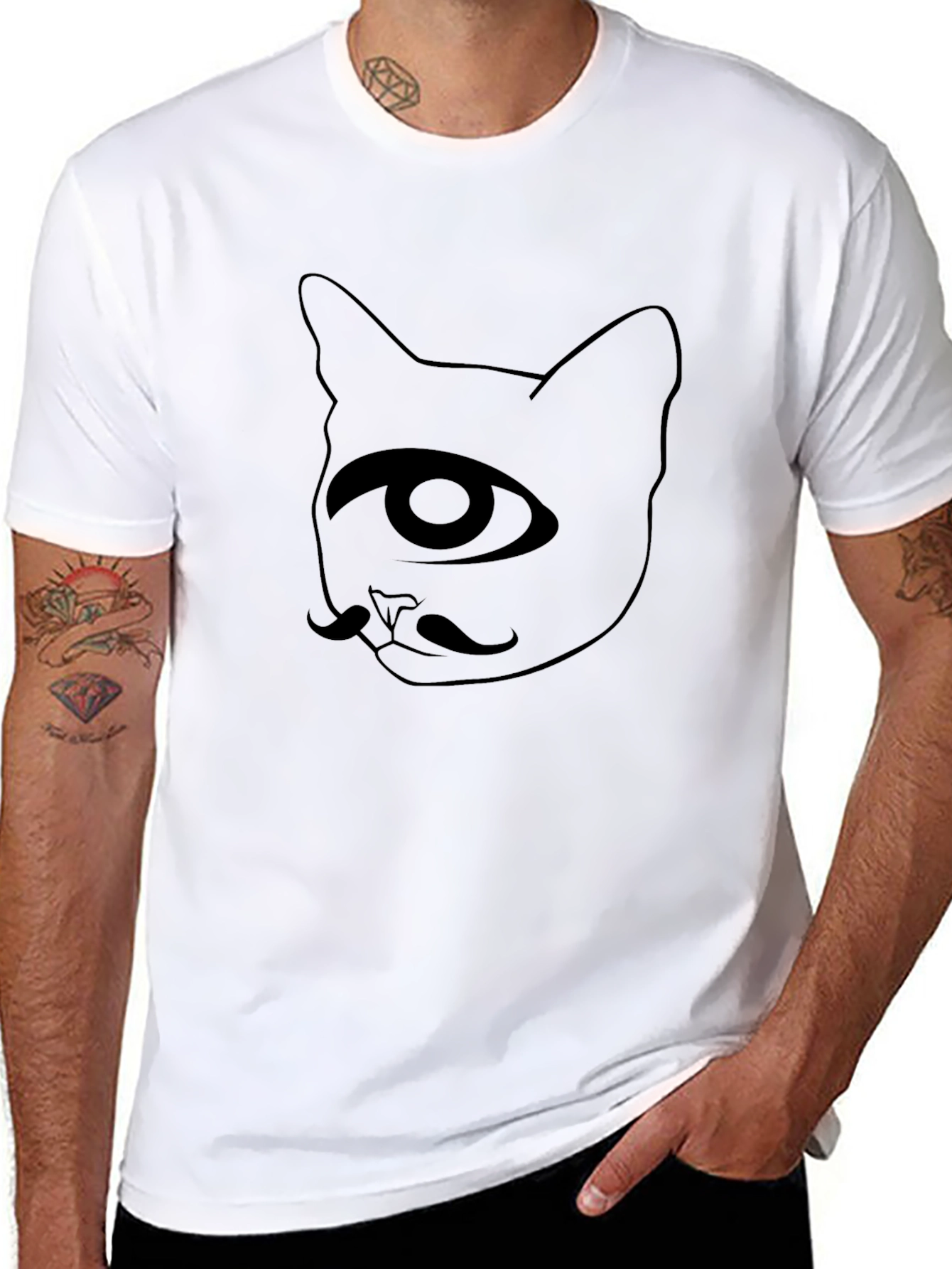 Mystic Cat T-Shirt - Black Graphic Tee
