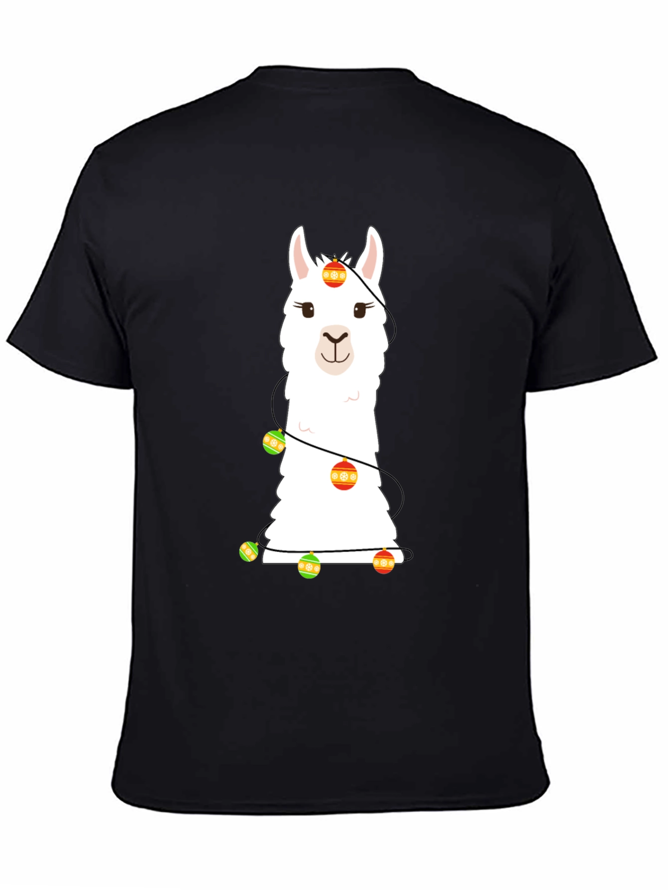 Llama Christmas Lights Graphic Tee