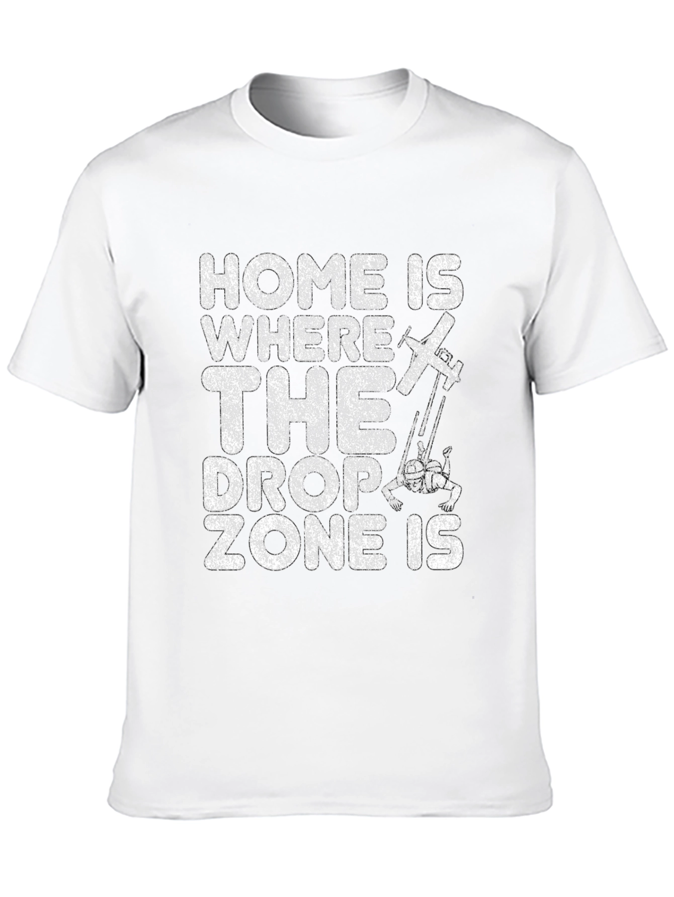 Skydiving Drop Zone Black T-Shirt