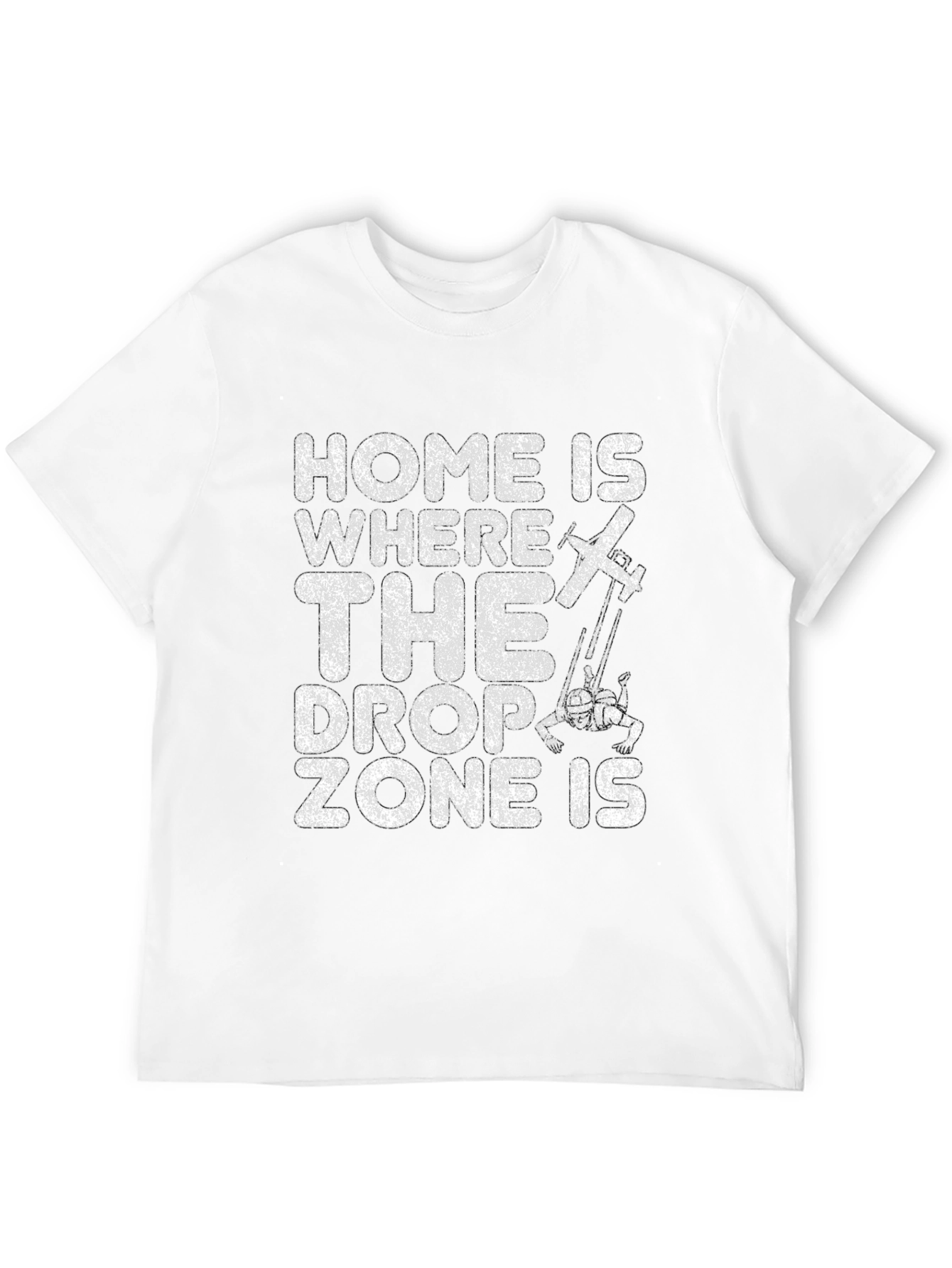 Skydiving Drop Zone Black T-Shirt