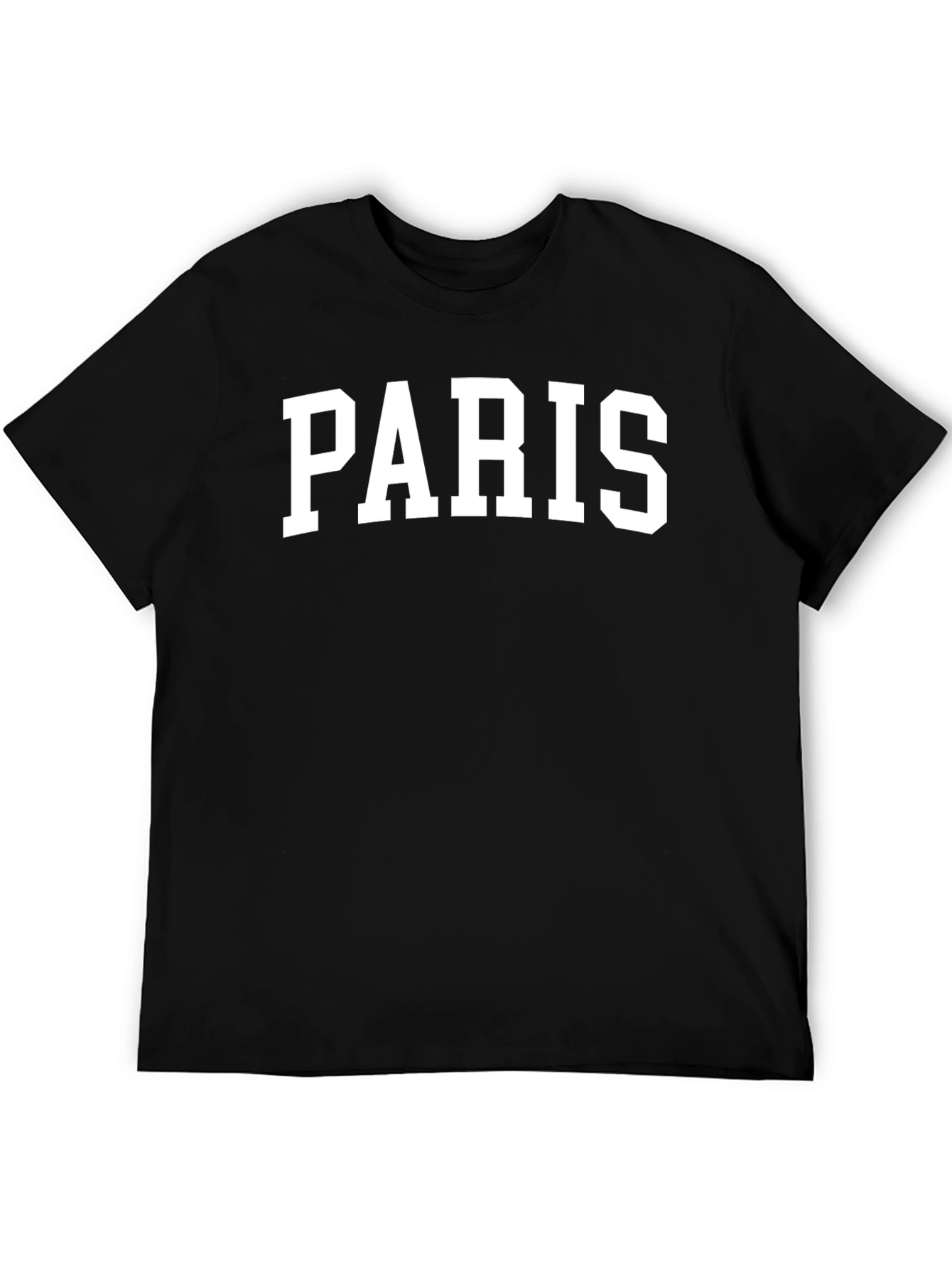Paris Bold Text Graphic Crew Neck T-Shirt