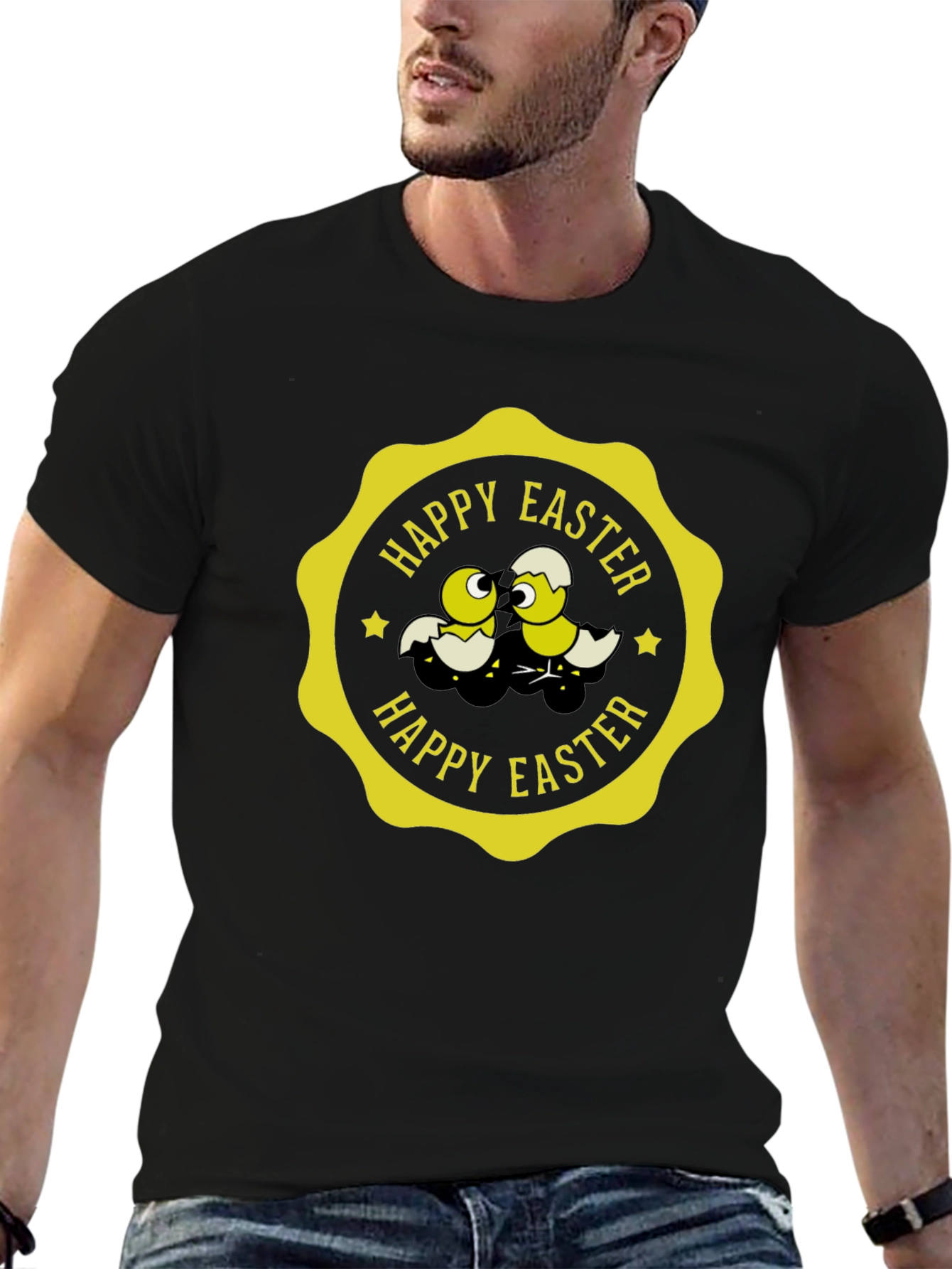 Happy Easter Chick T-Shirt - Novelty Holiday Tee