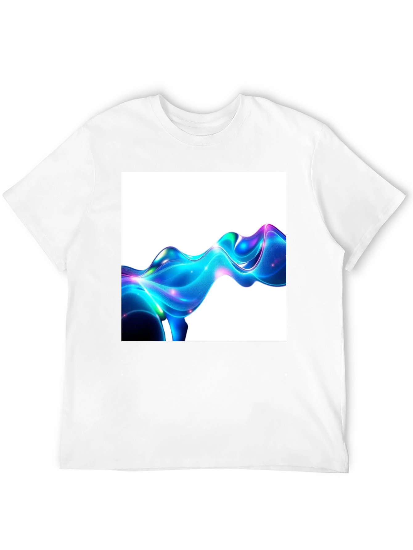 Abstract Fluid Art Black T-Shirt