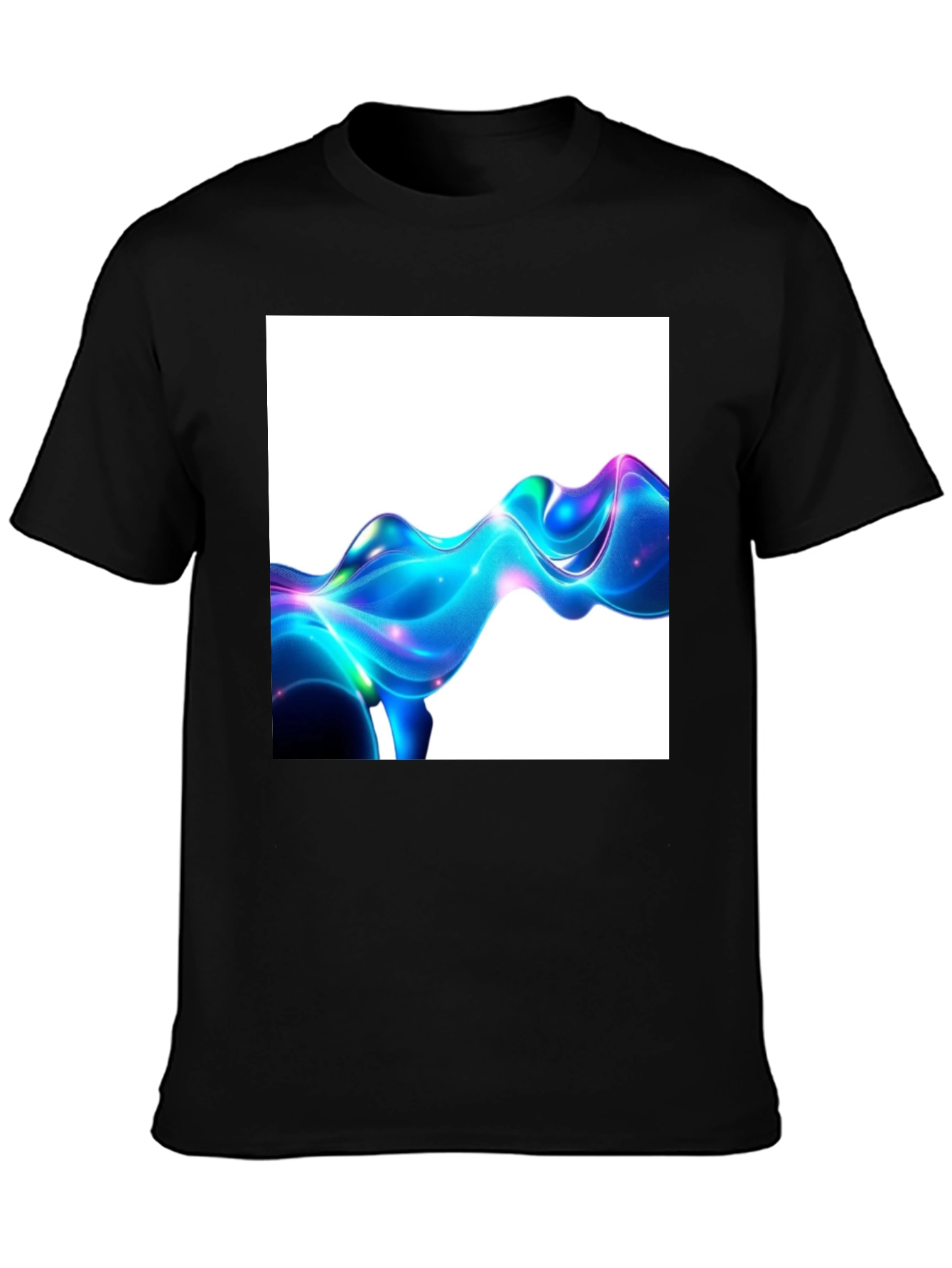 Abstract Fluid Art Black T-Shirt