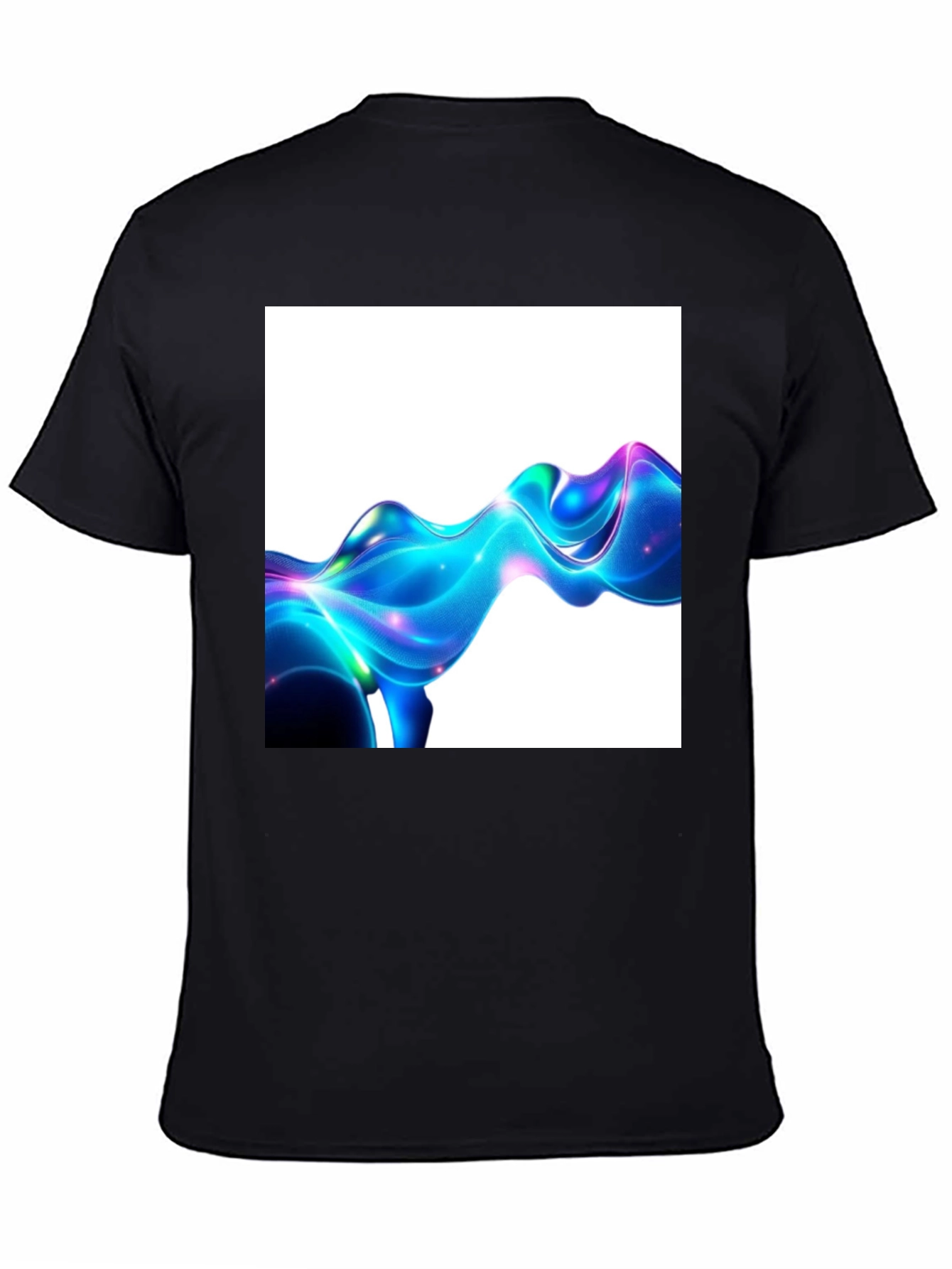 Abstract Fluid Art Black T-Shirt