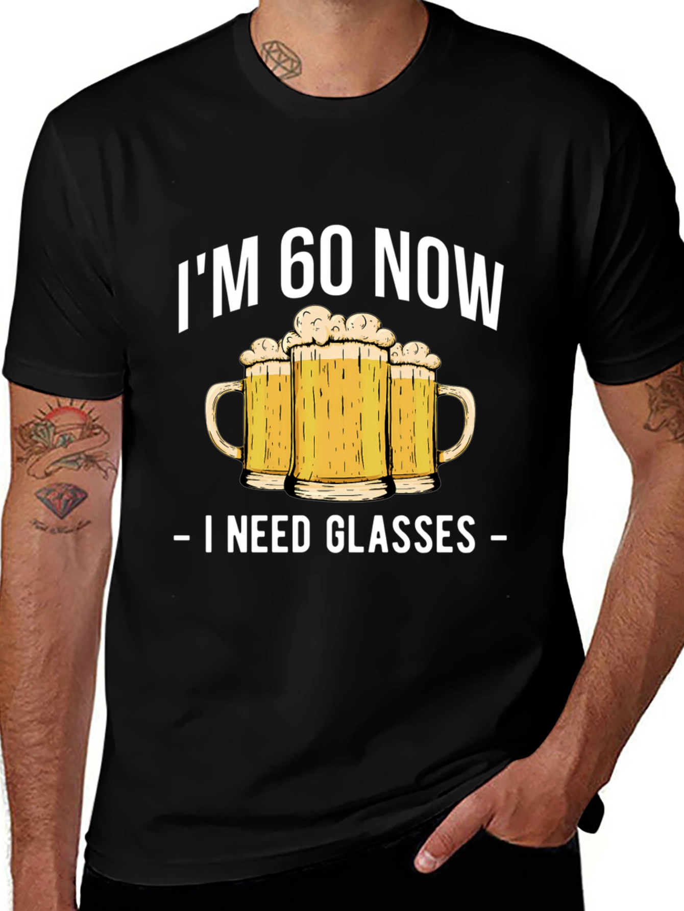 Im 60 Now I Need Glasses Beer T-Shirt