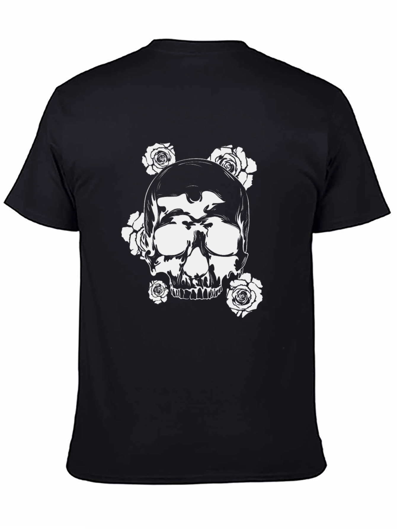 Skull and Roses Black Graphic Tee