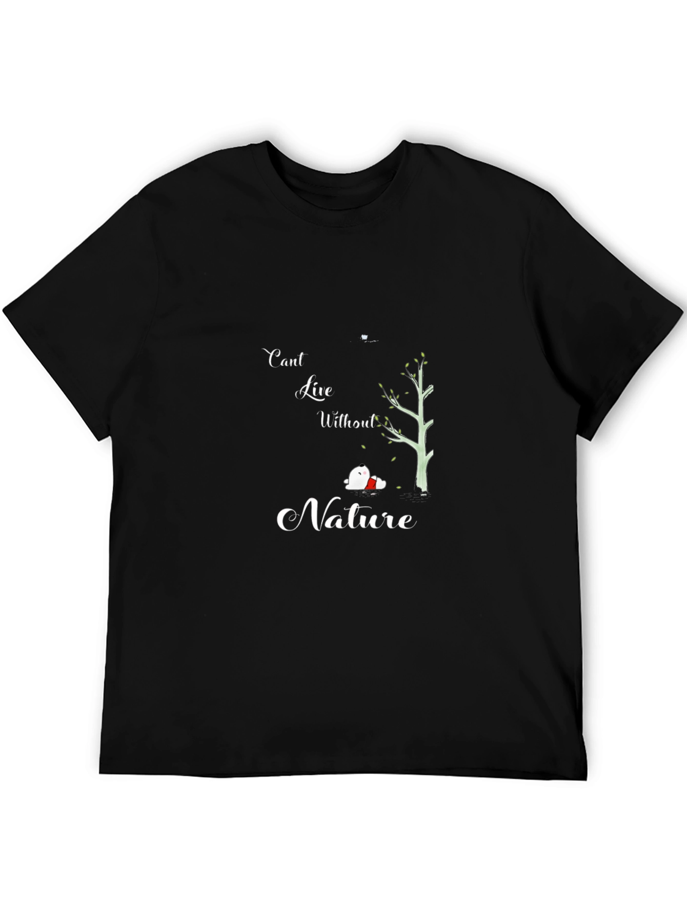 Nature Inspired Graphic Tee - Black