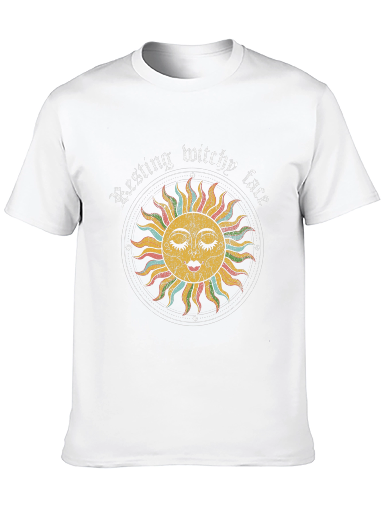 Resting Witchy Face Graphic Tee - Unisex Black T-Shirt