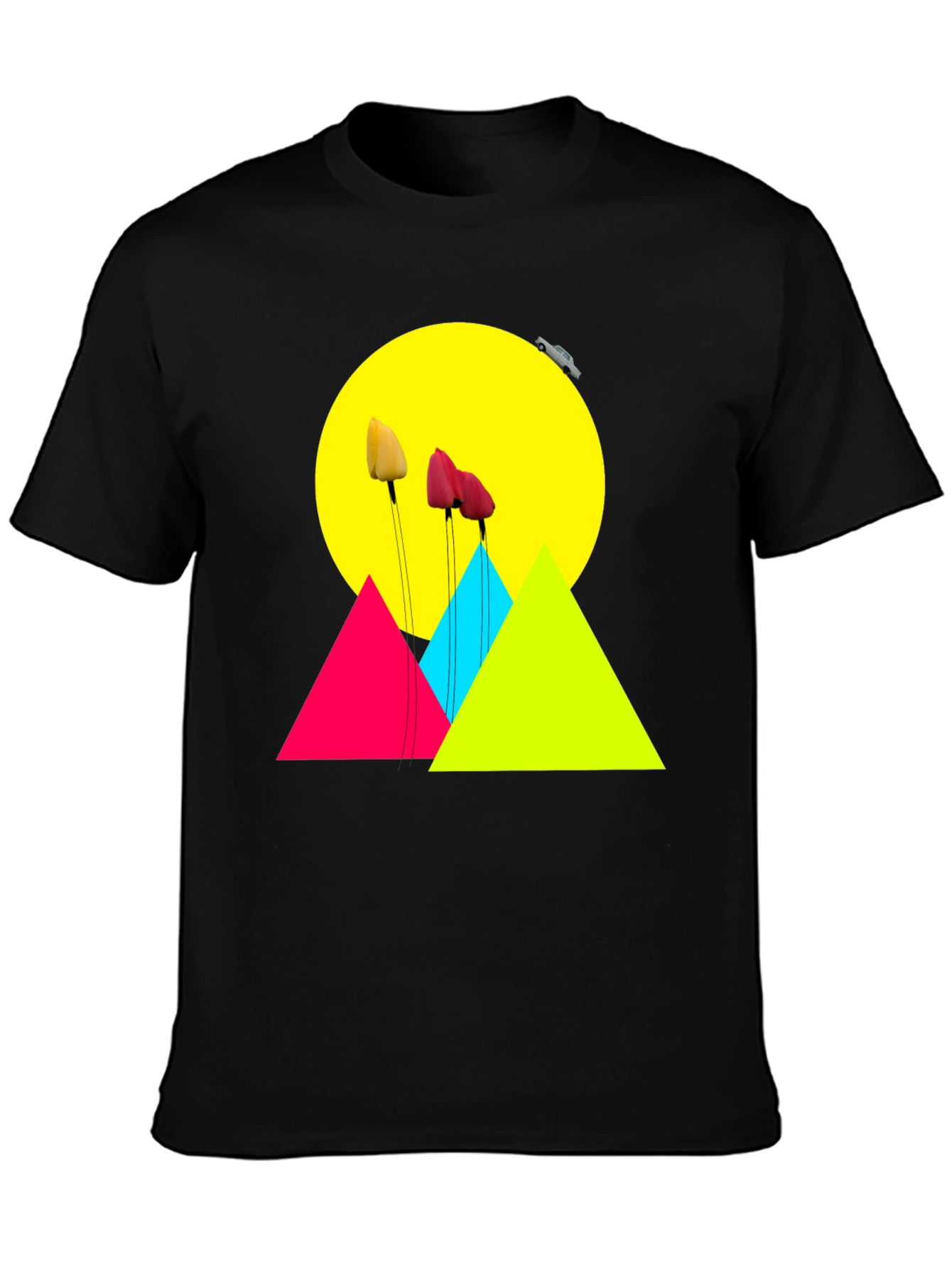 Vibrant Graphic Tee: Abstract Floral Design