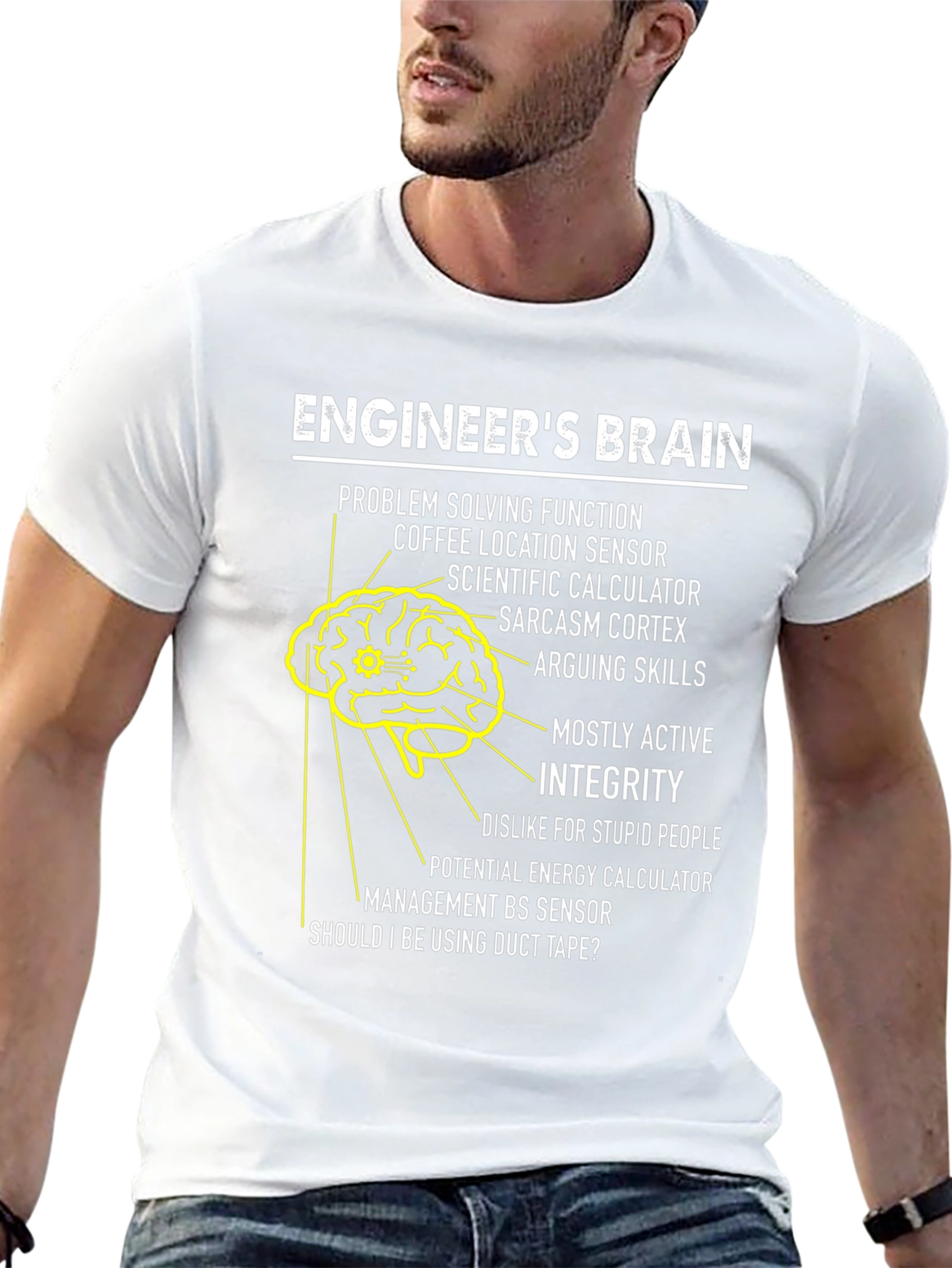 Engineers Brain T-Shirt: Problem Solving Humor