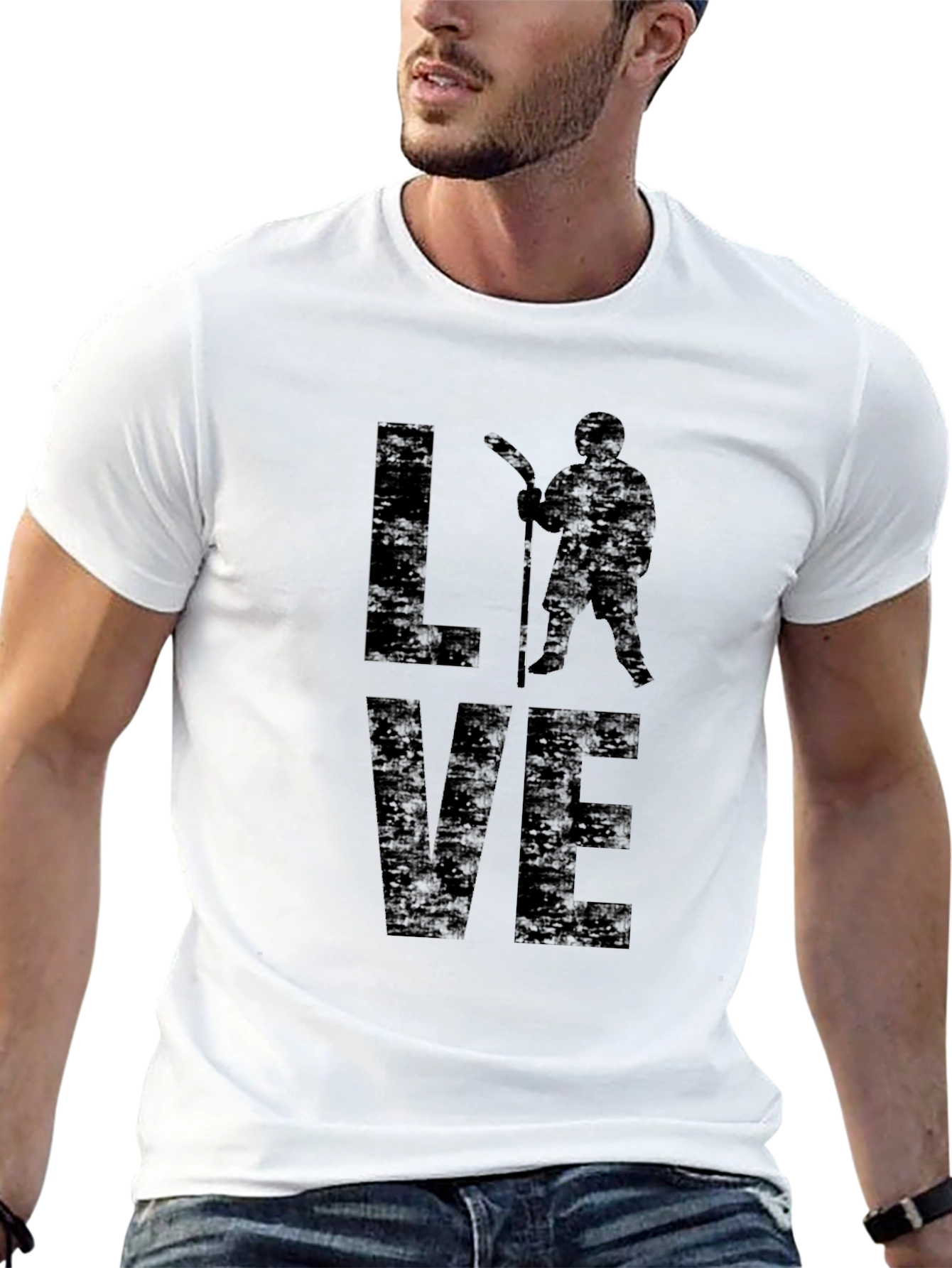 Love Hockey Graphic Tee - Black Unisex Shirt