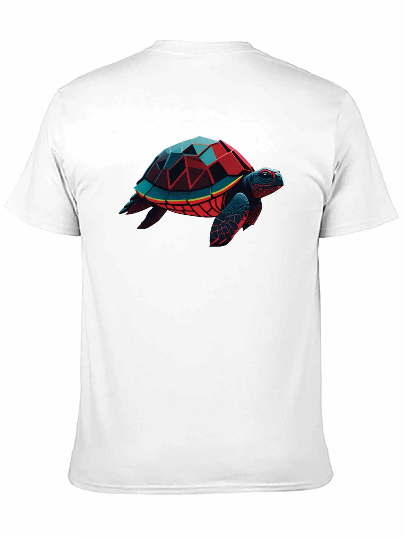 Geometric Turtle Graphic Tee - Modern Style