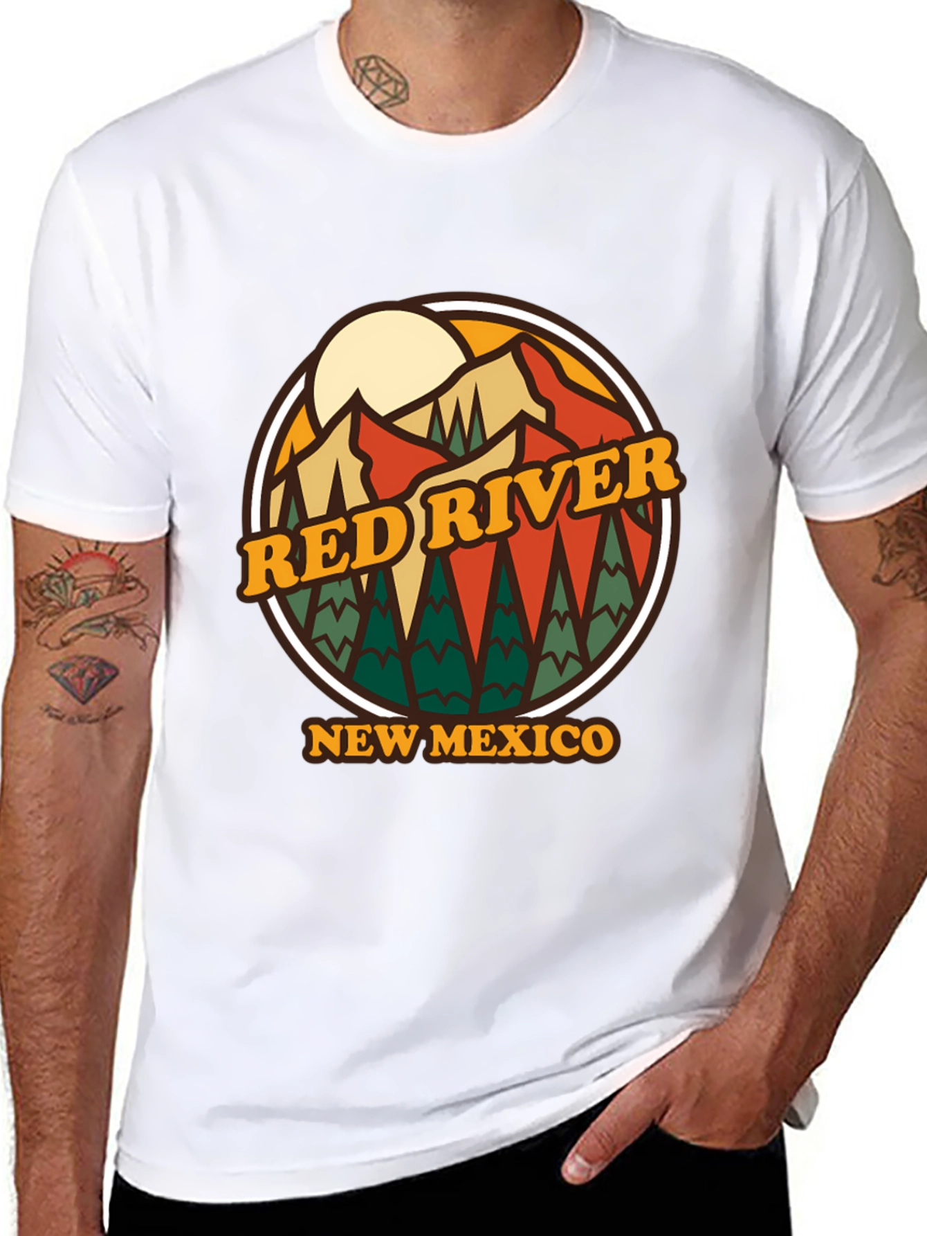 Red River New Mexico T-Shirt Retro Style Graphic Tee