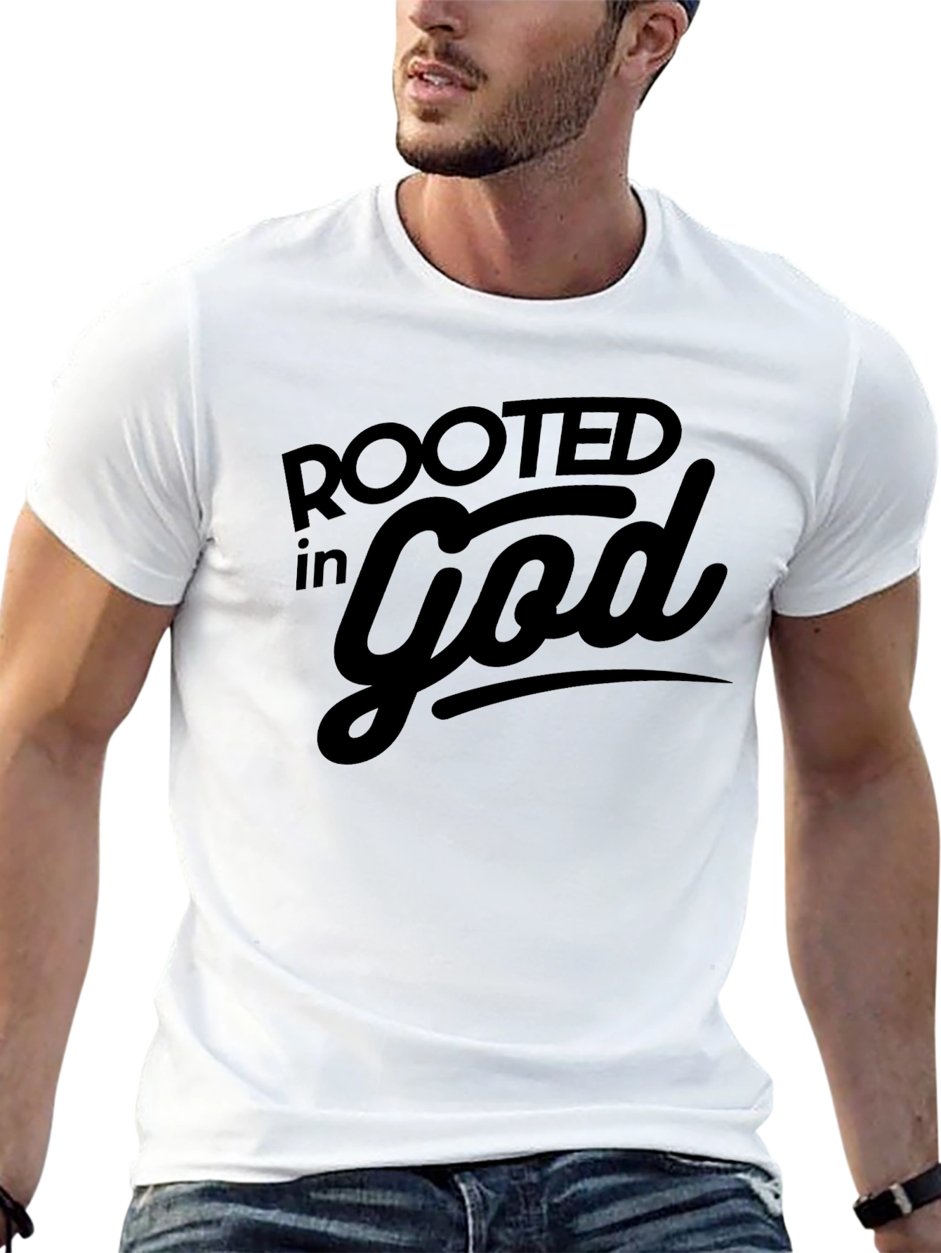 Rooted in God Black Graphic Tee