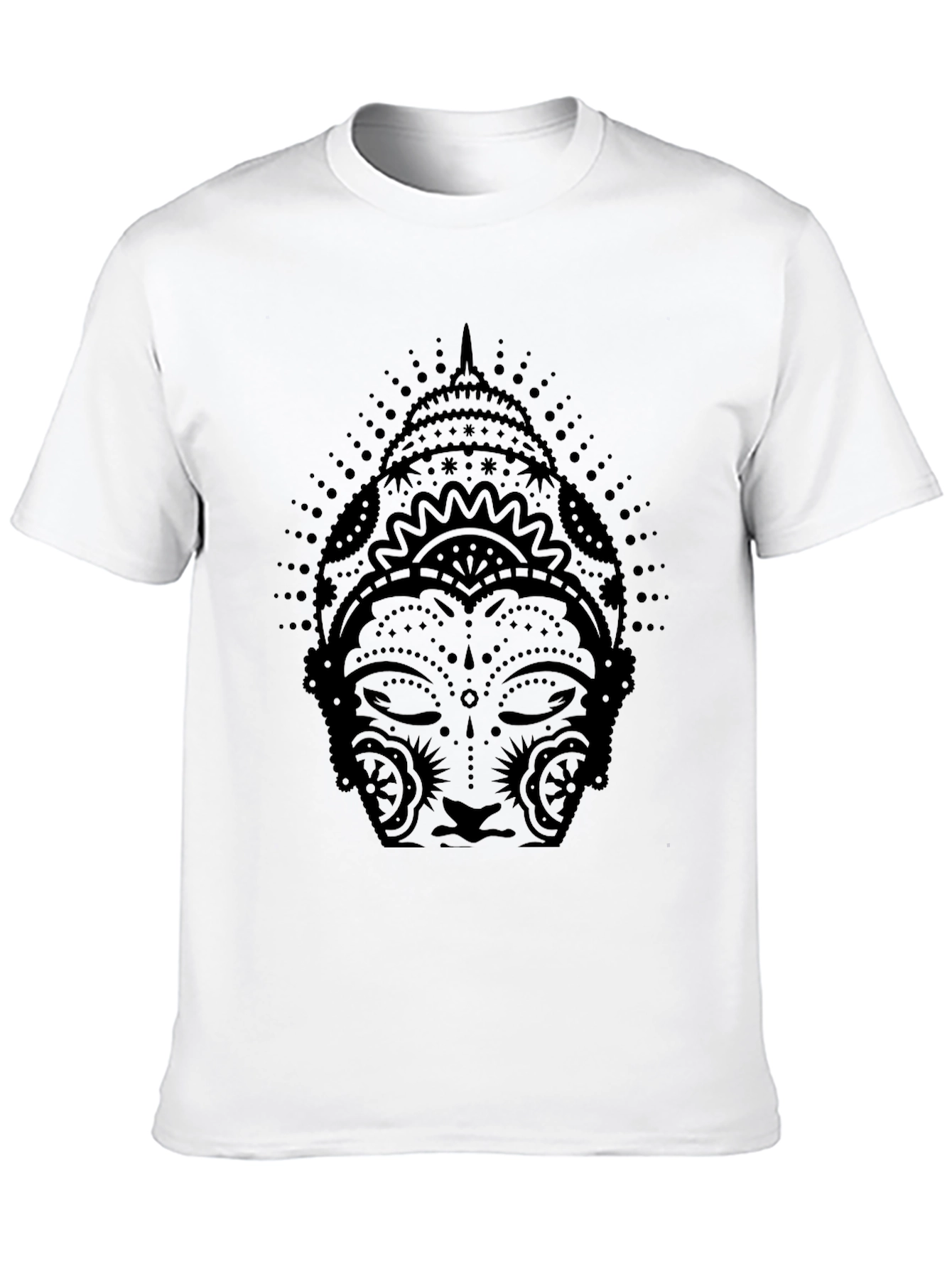 Buddha Graphic Print Black T-Shirt