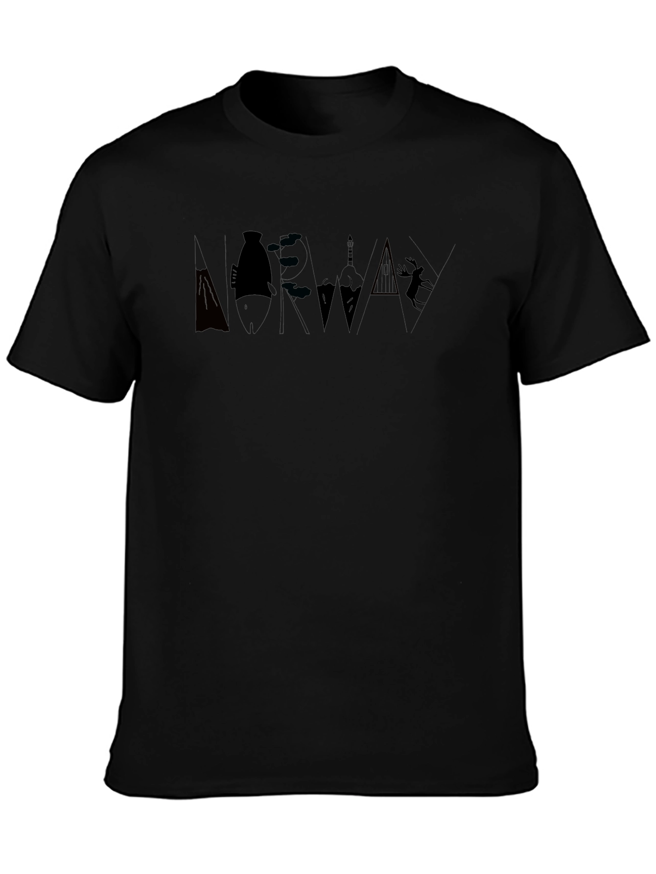 Nature Silhouette Black T-Shirt