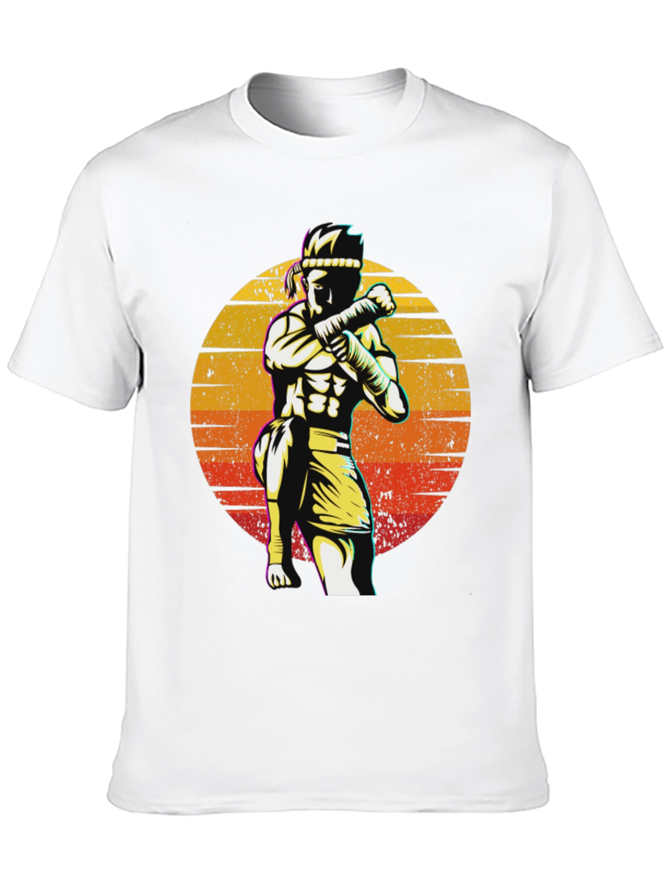 Muay Thai Sunset Graphic T-Shirt - Martial Arts Apparel