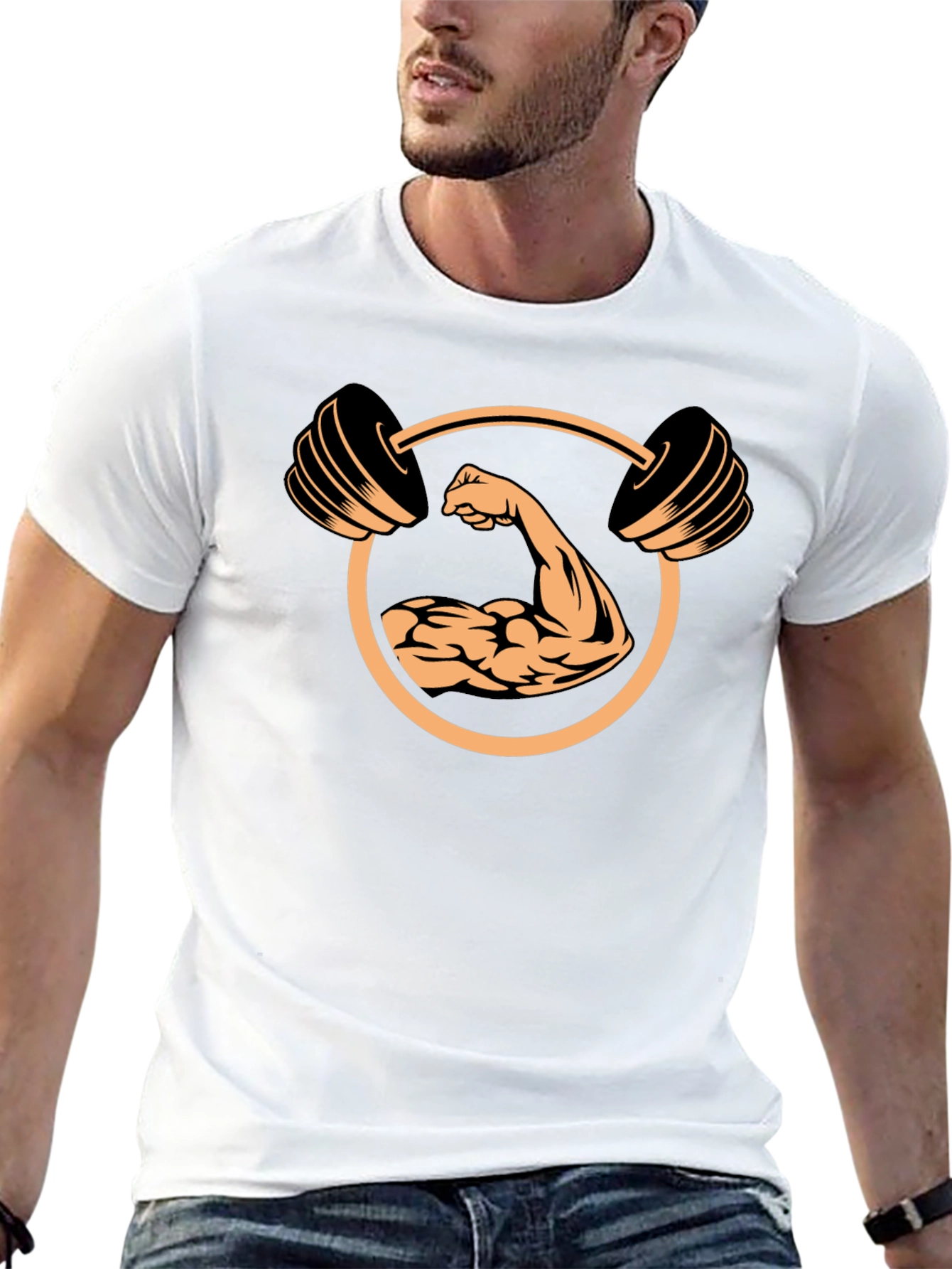 Muscle Gym T-Shirt - Fitness Design Black Tee
