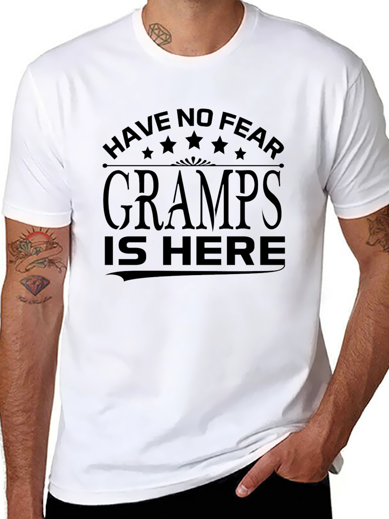 Gramps Is Here Black T-Shirt