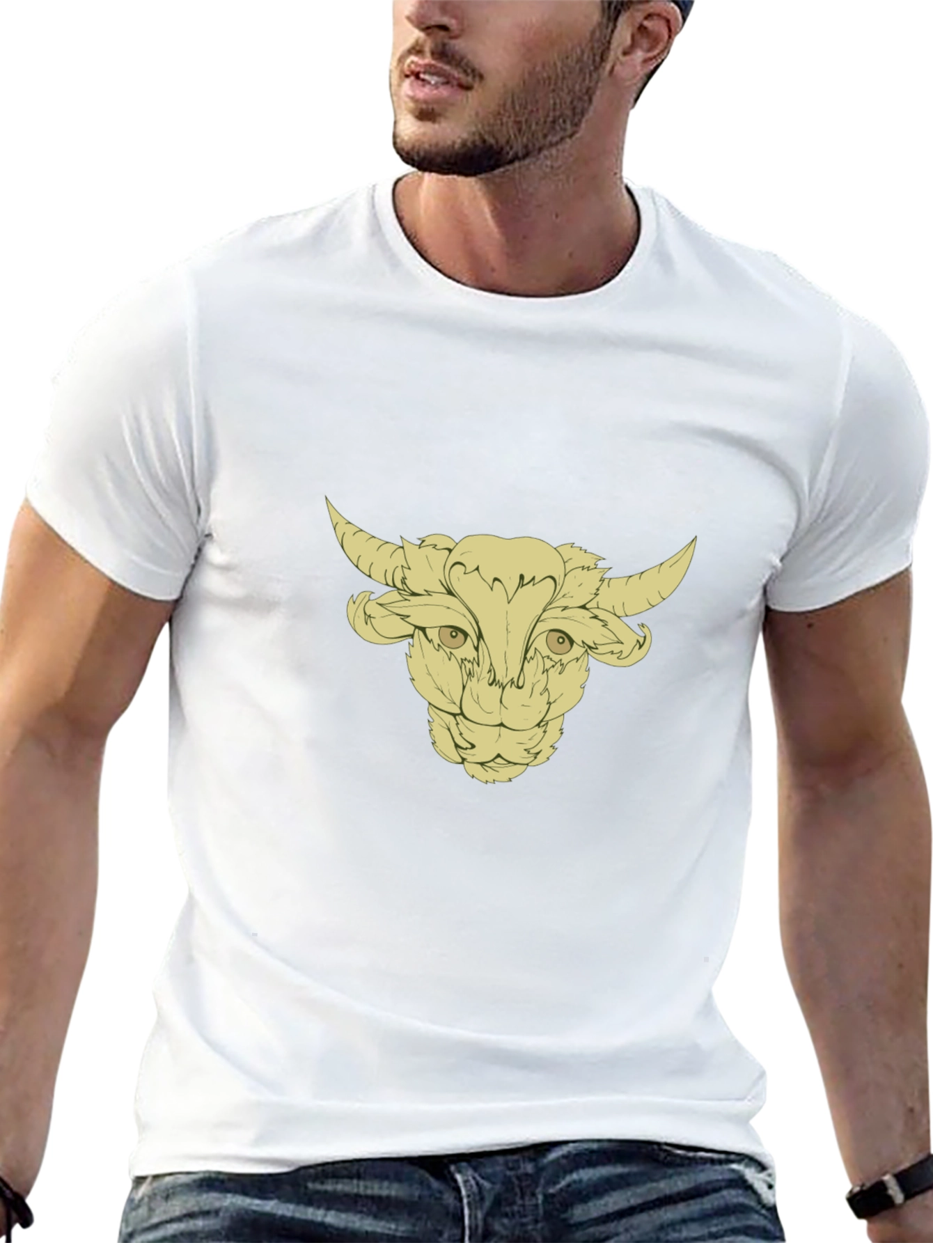 Bull Head Graphic Black Tee