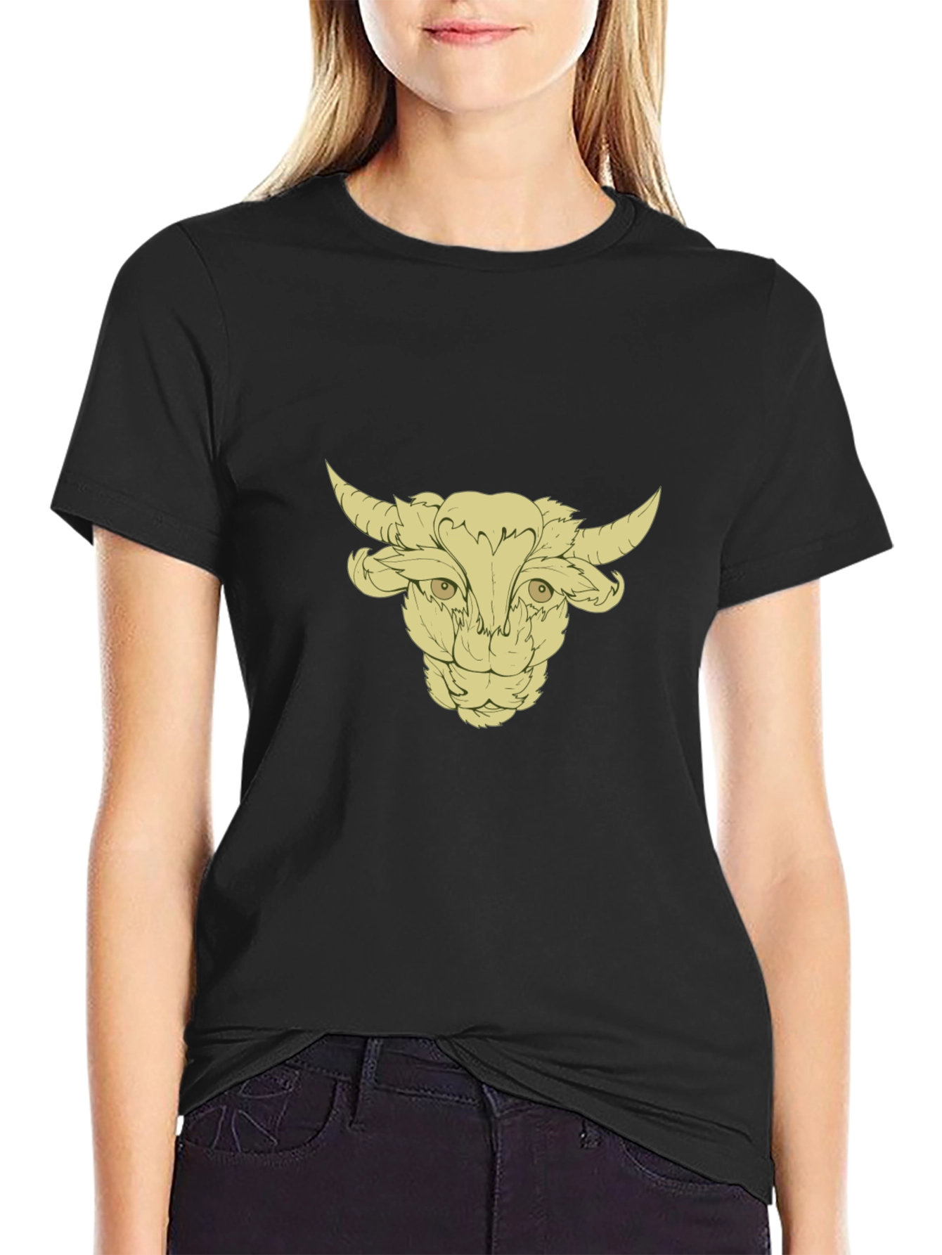 Bull Head Graphic Black Tee