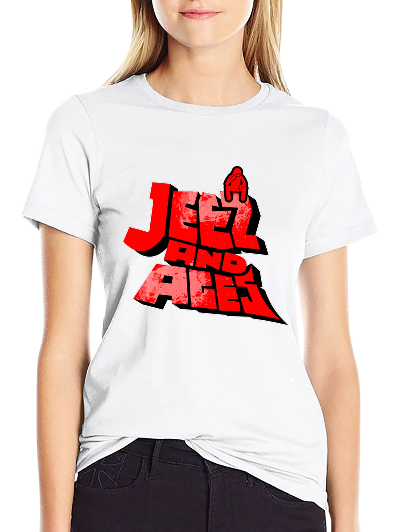 Jeetz And Aces Black Graphic T-Shirt