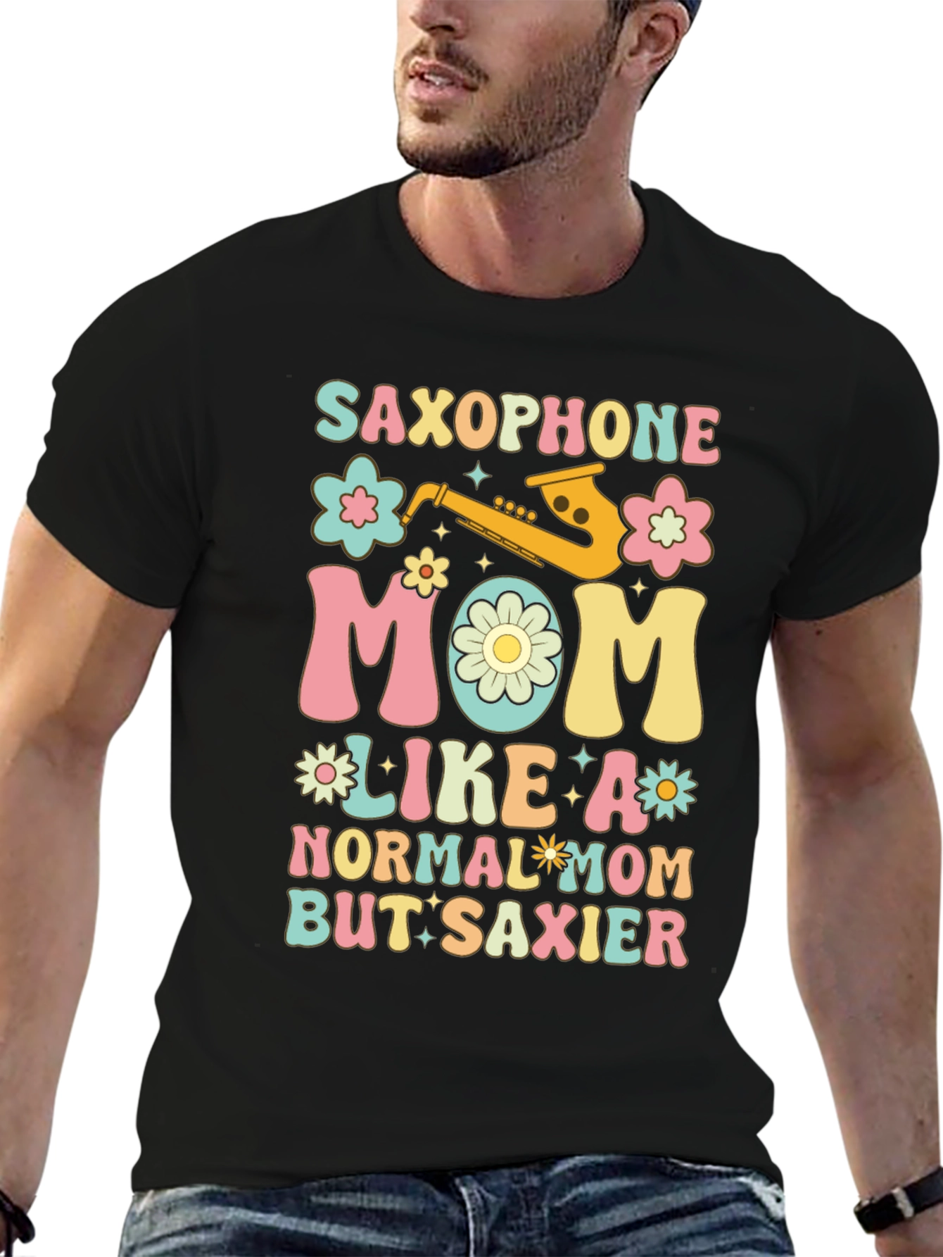 Saxophone Mom Graphic T-Shirt