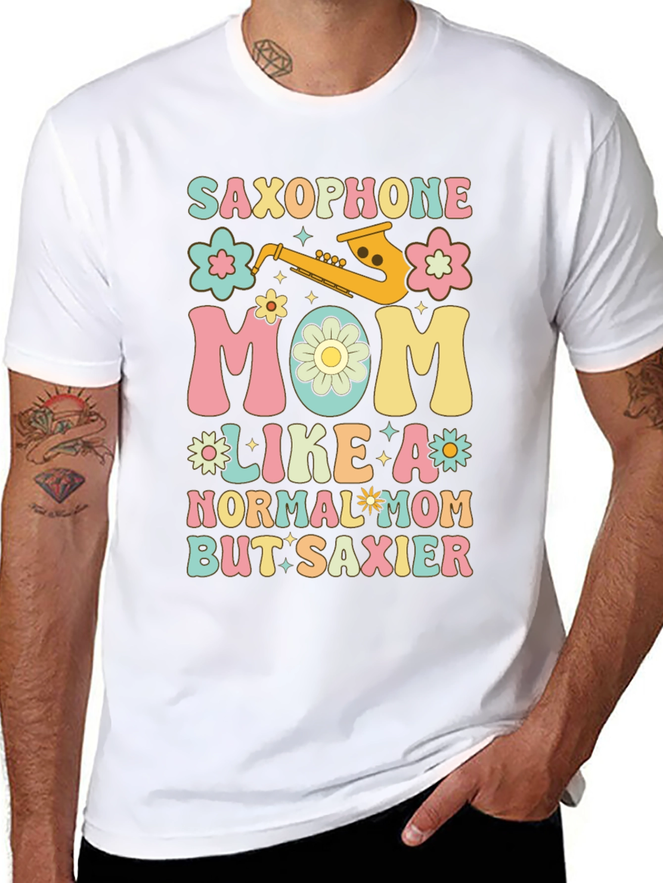 Saxophone Mom Graphic T-Shirt