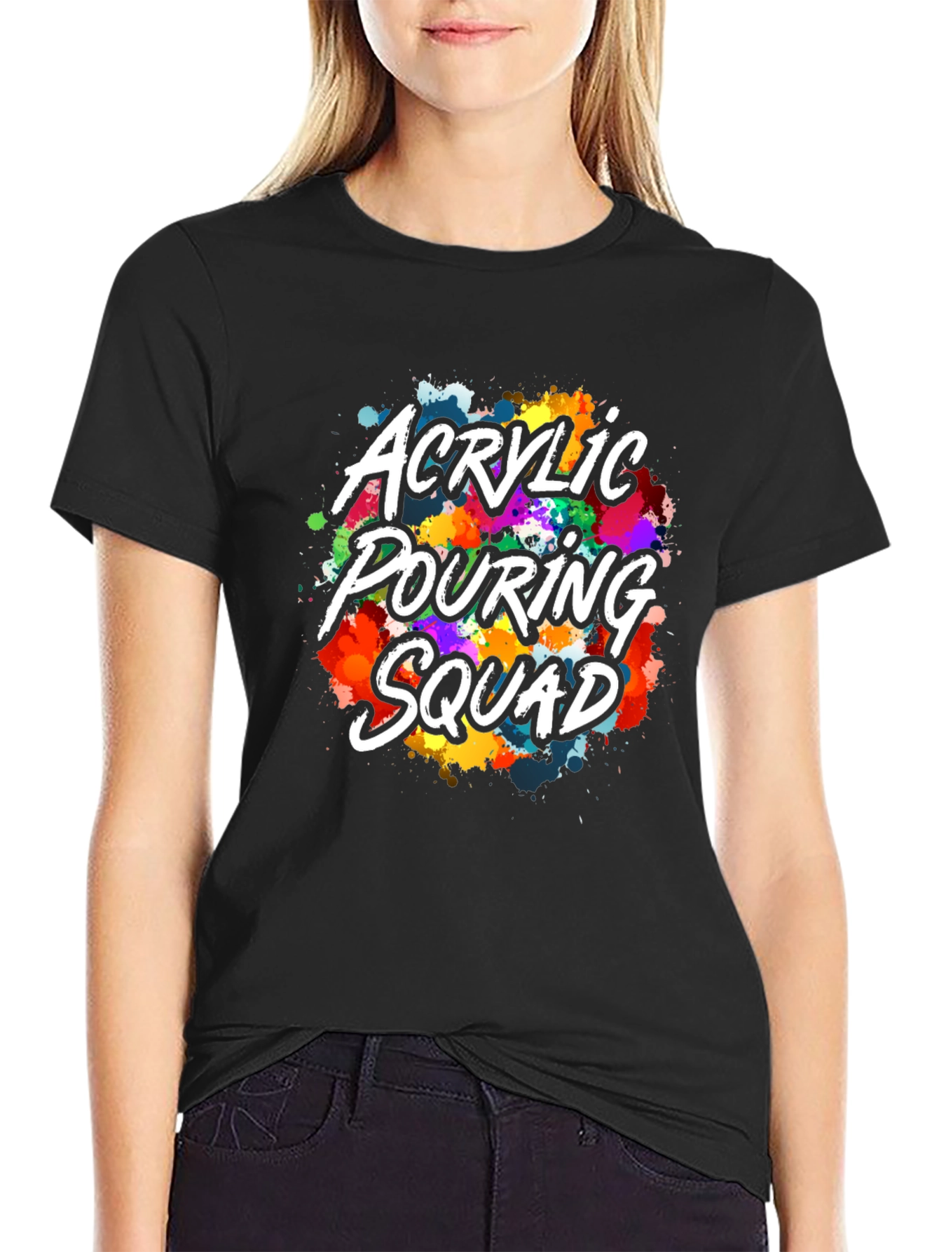 Acrylic Pouring Squad Graphic T-Shirt