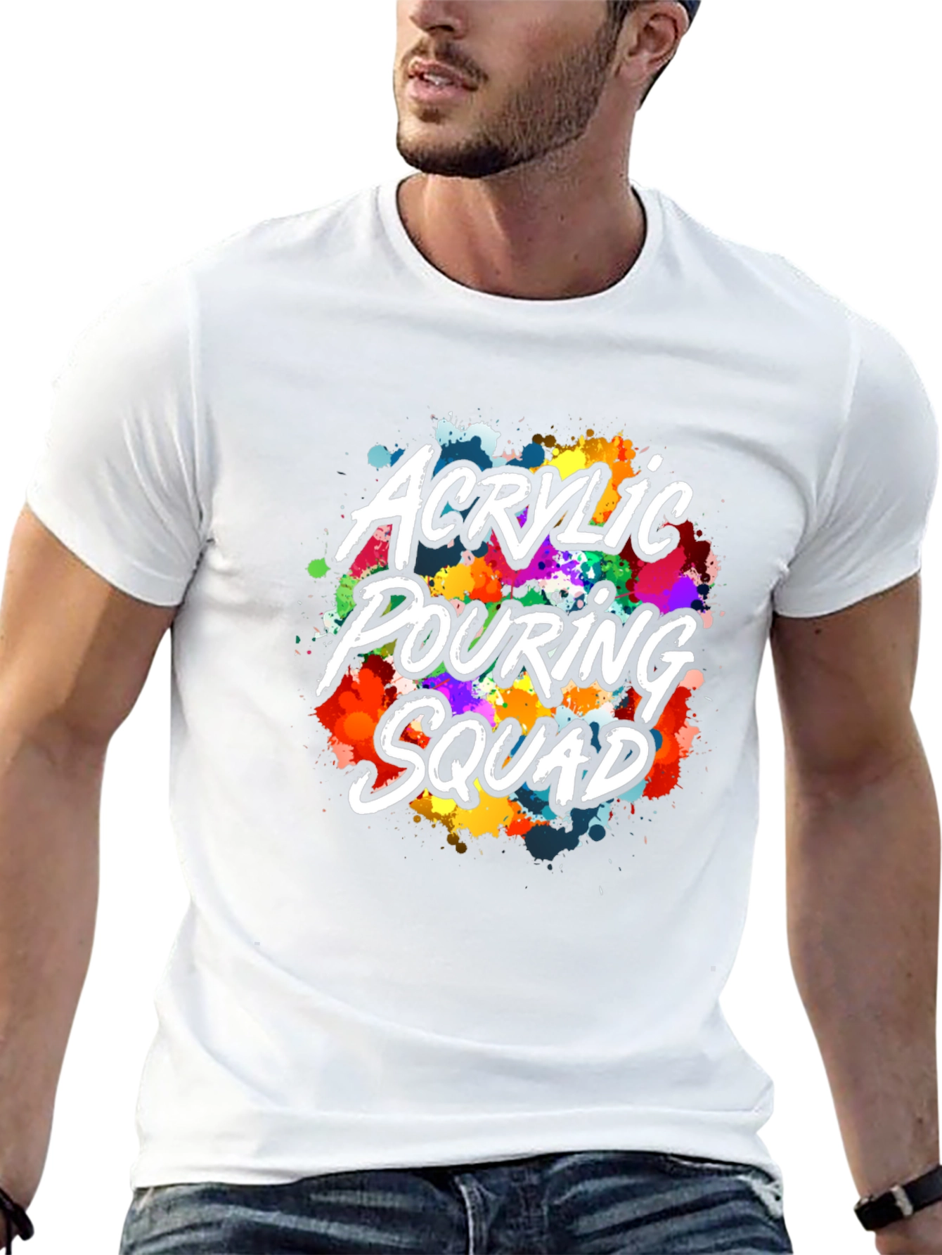 Acrylic Pouring Squad Graphic T-Shirt