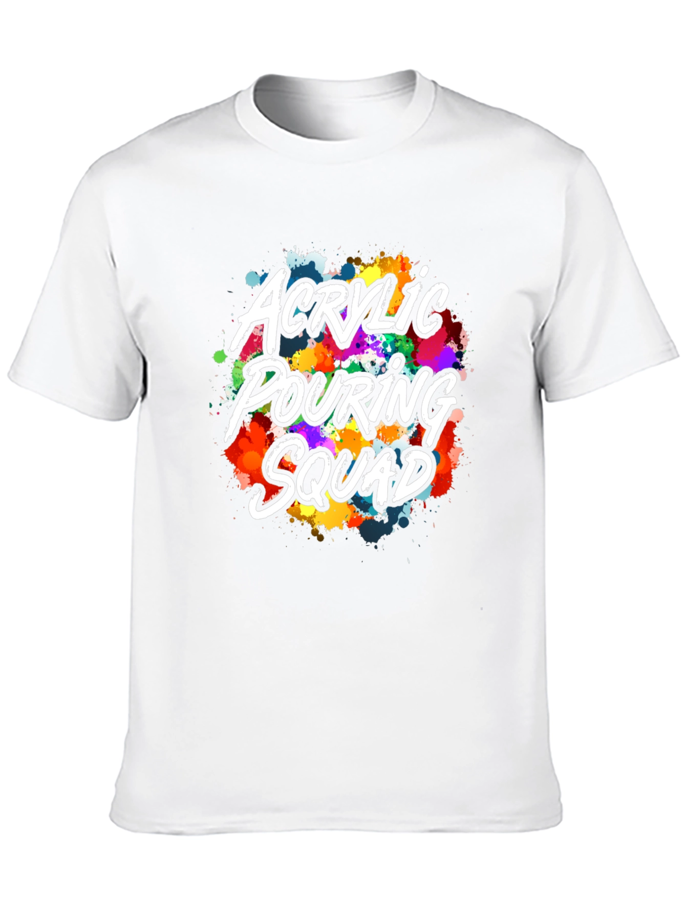 Acrylic Pouring Squad Graphic T-Shirt