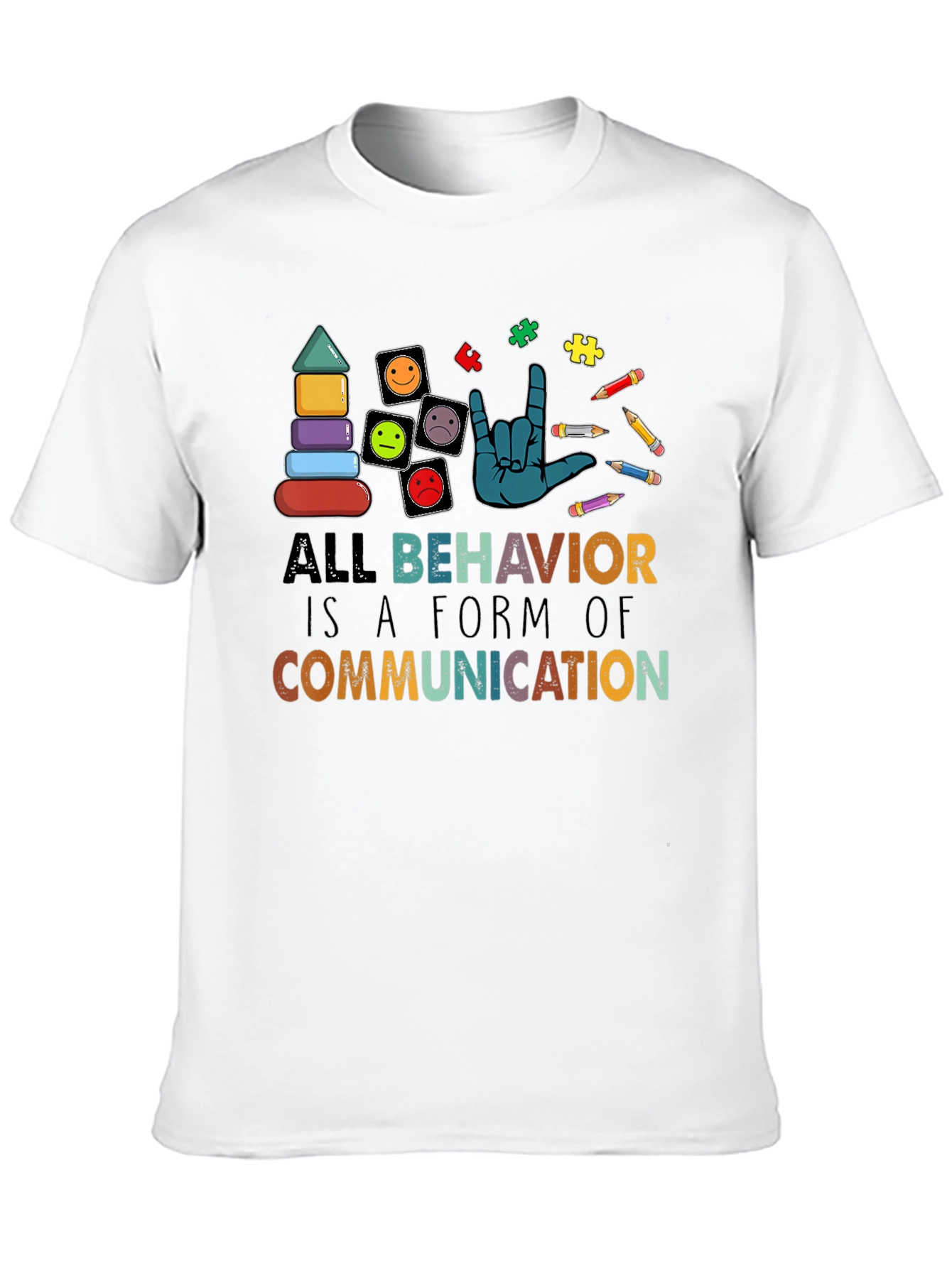 All Behavior Is Communication Black T-Shirt