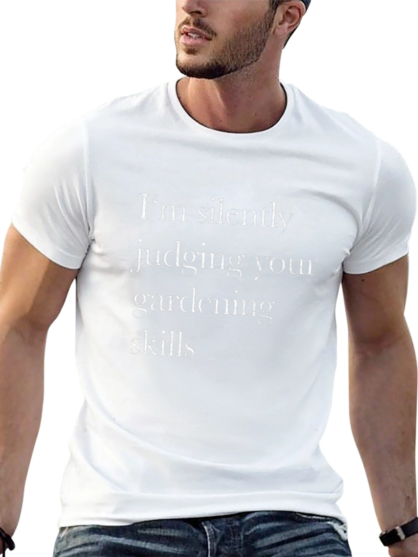 Funny Gardening Skills T-Shirt - Silently Judging