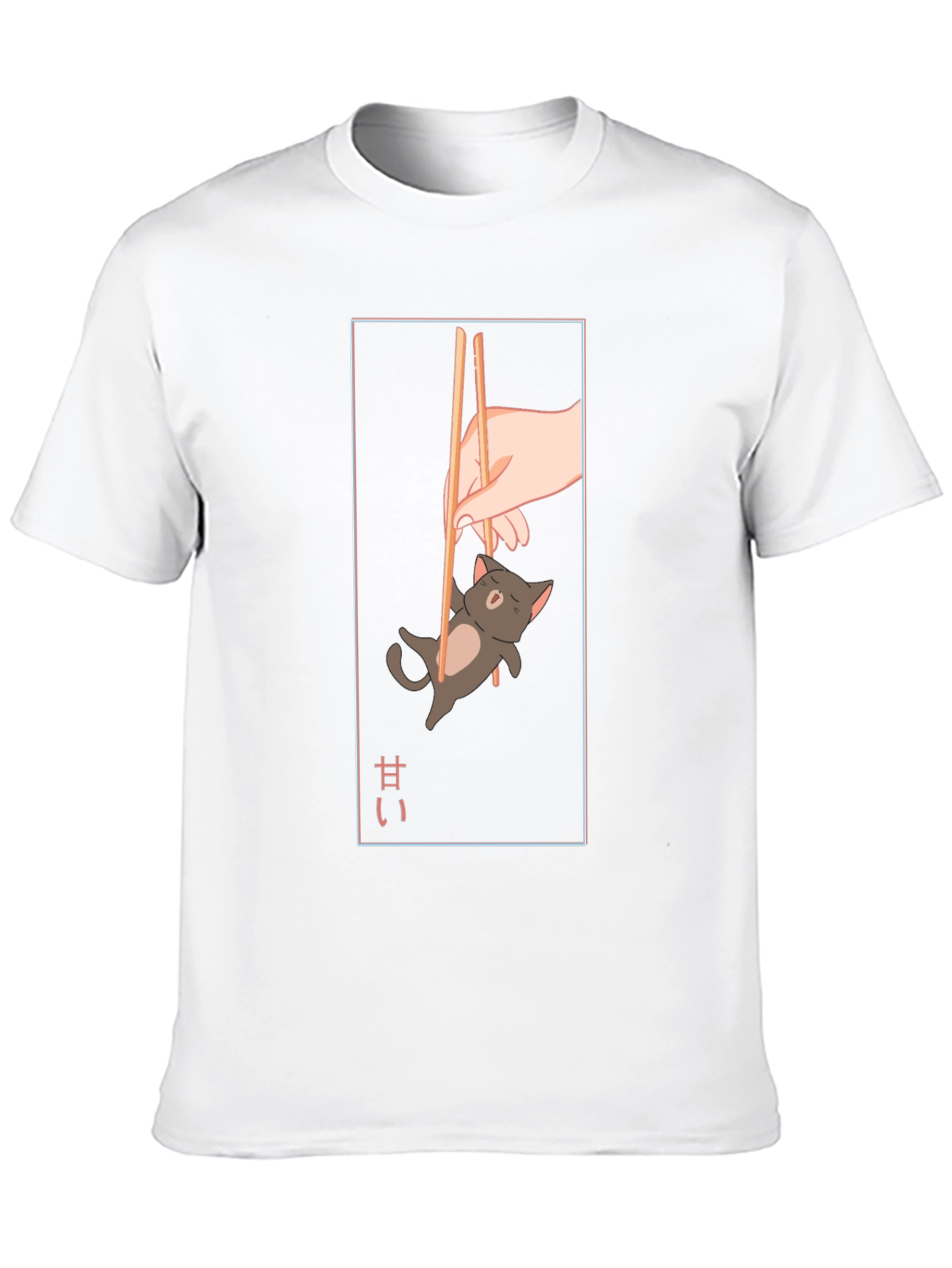 Anime Cat Chopsticks T-Shirt