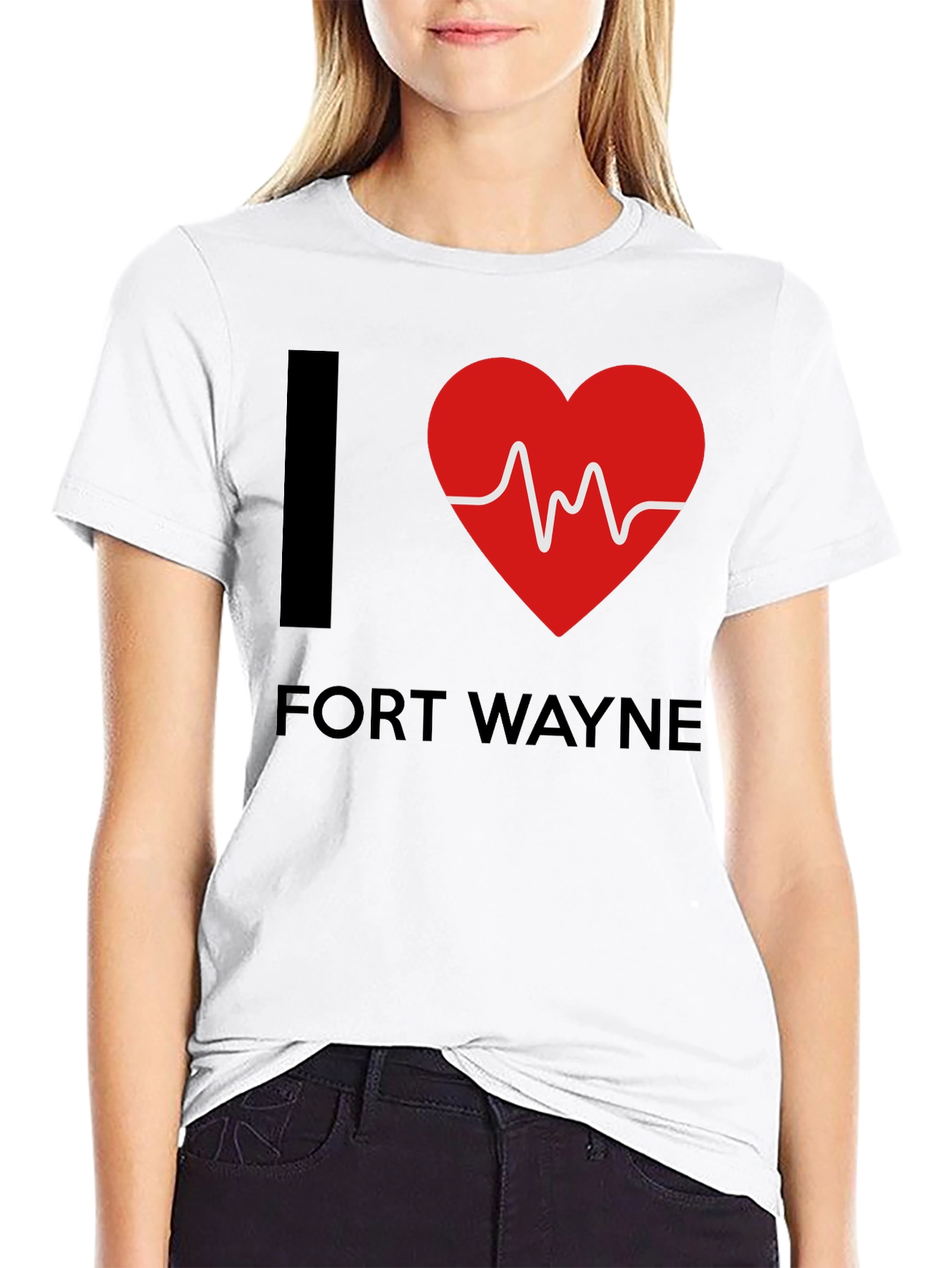 I Heart Fort Wayne T-Shirt - EKG Design