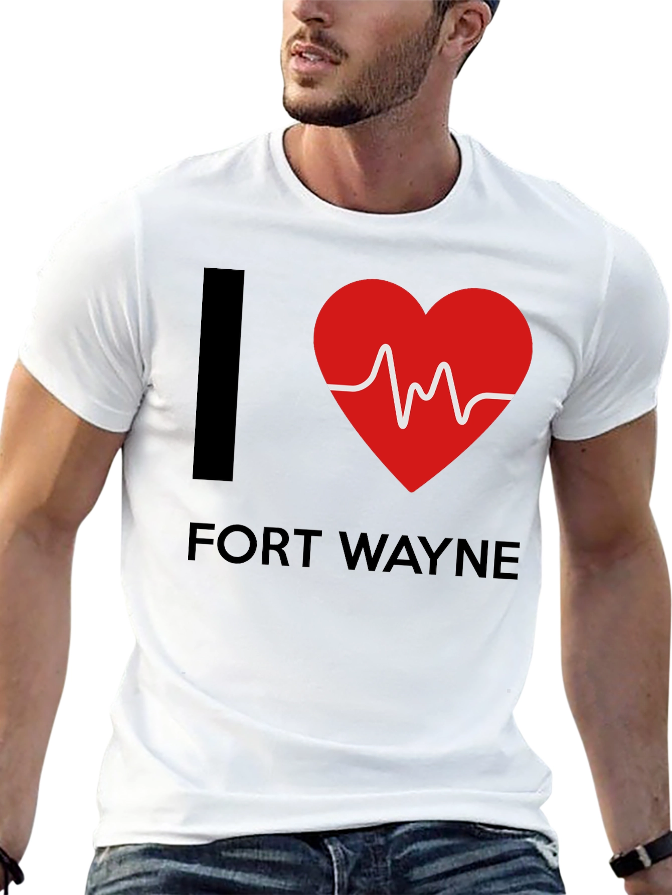 I Heart Fort Wayne T-Shirt - EKG Design