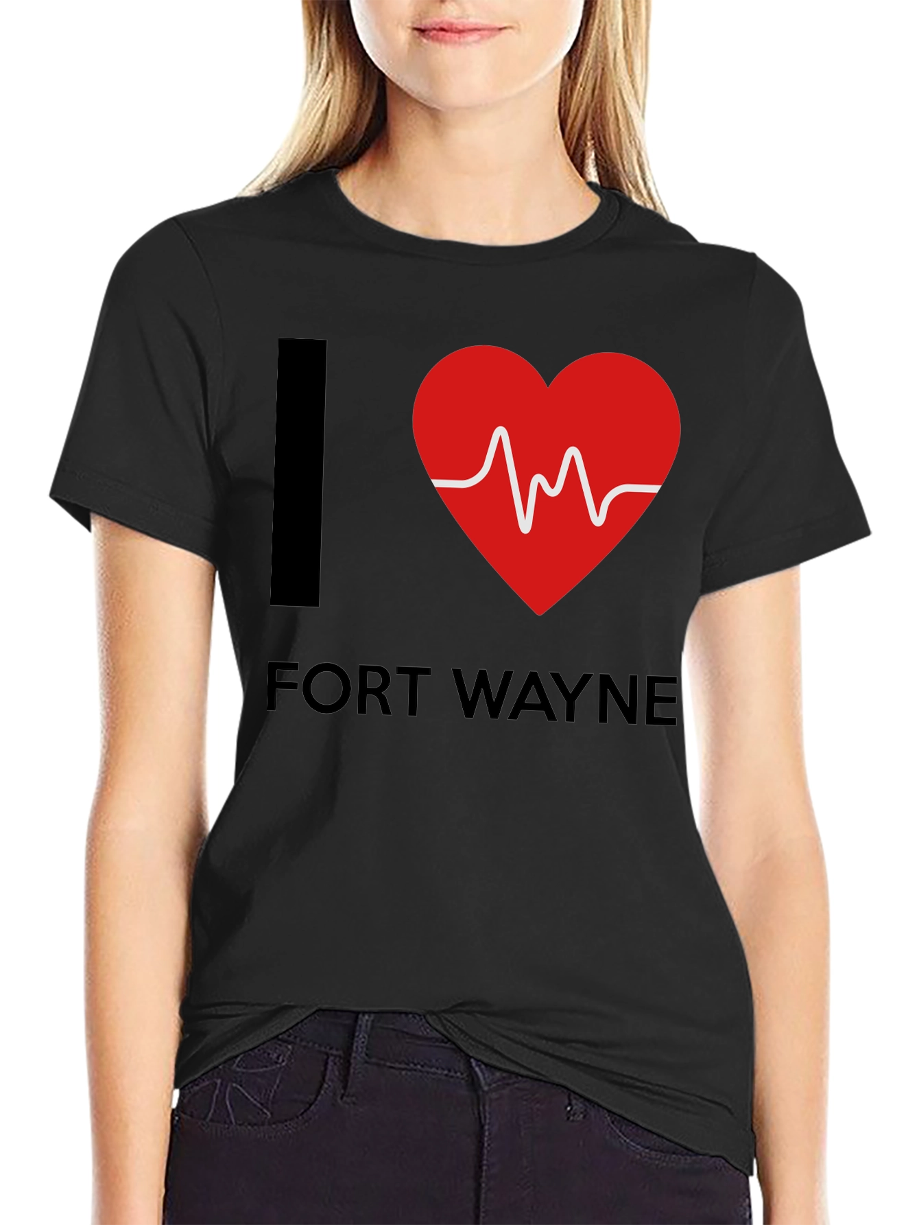 I Heart Fort Wayne T-Shirt - EKG Design