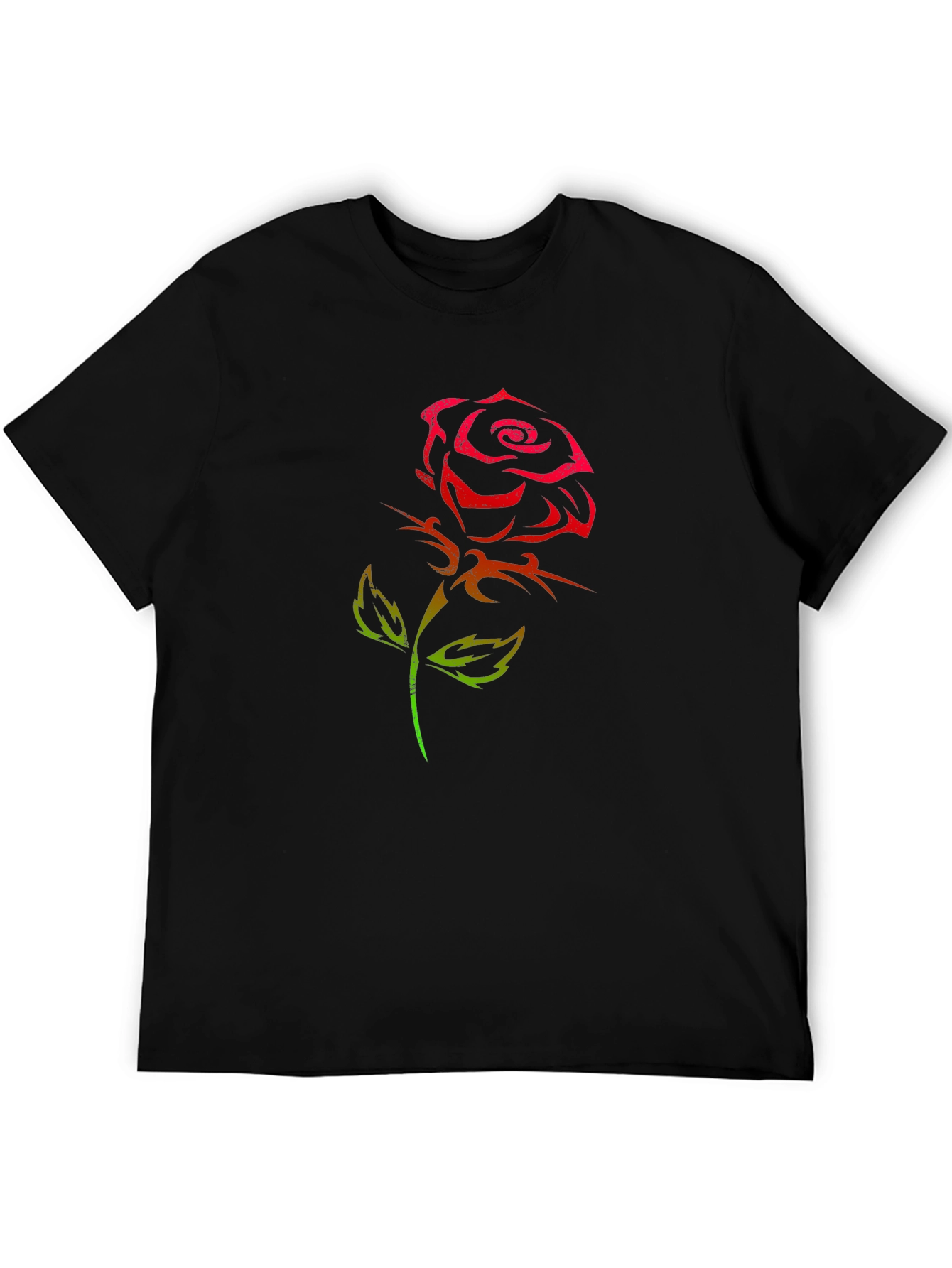 Rose Tattoo Graphic Black T-Shirt