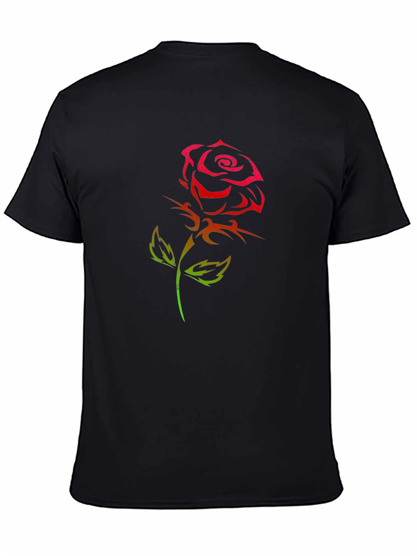 Rose Tattoo Graphic Black T-Shirt