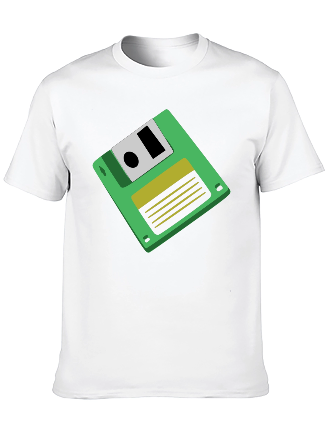 Retro Floppy Disk Graphic Tee - Black Unisex T-Shirt