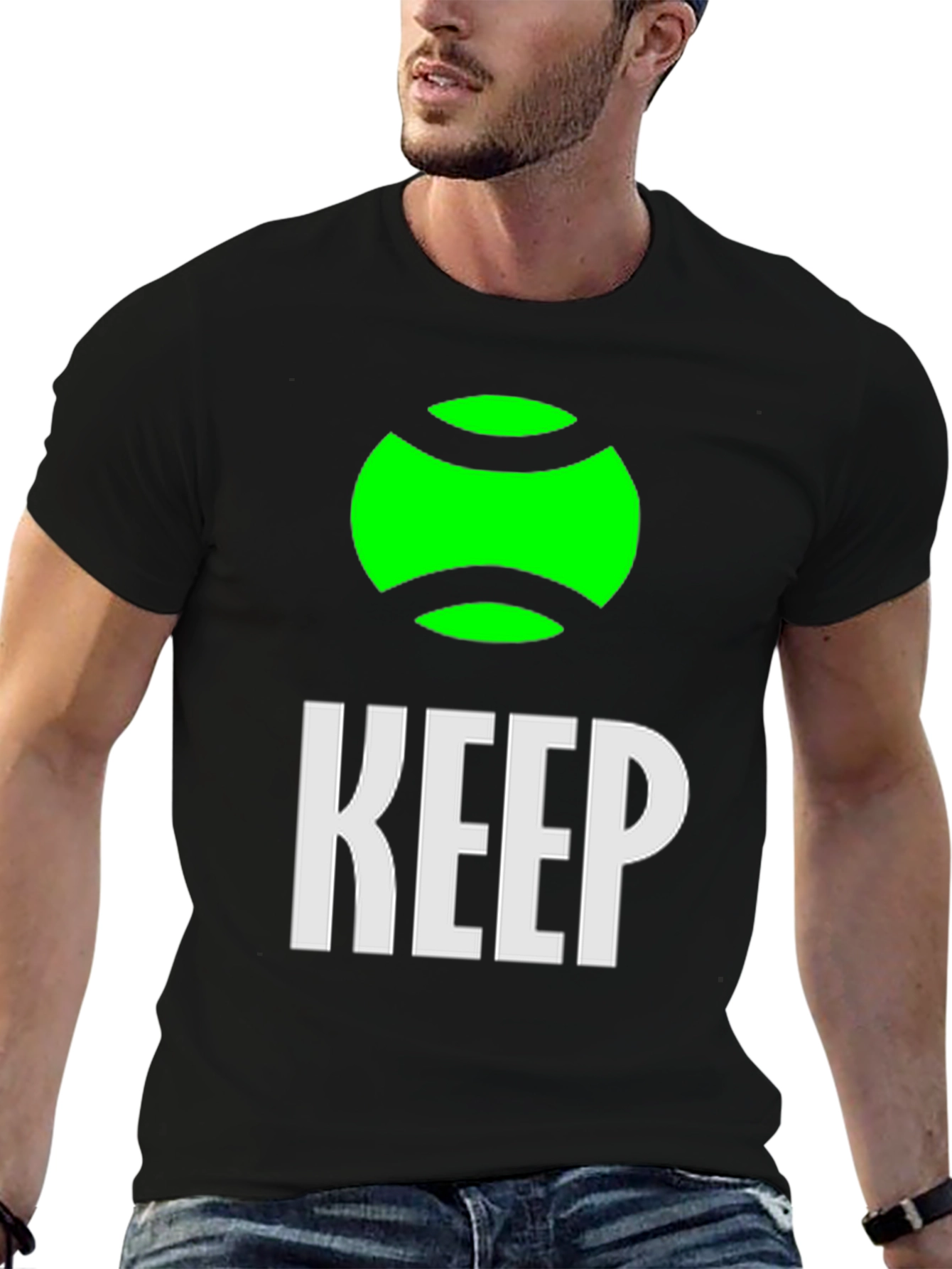 Keep Tennis Graphic T-Shirt - Sporty Style