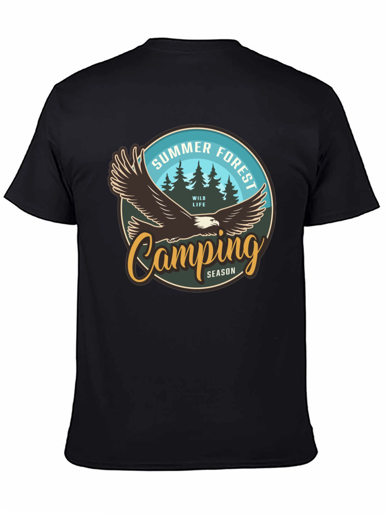 Summer Forest Camping Graphic T-Shirt