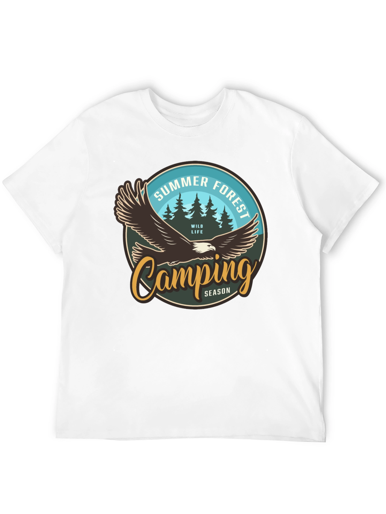 Summer Forest Camping Graphic T-Shirt